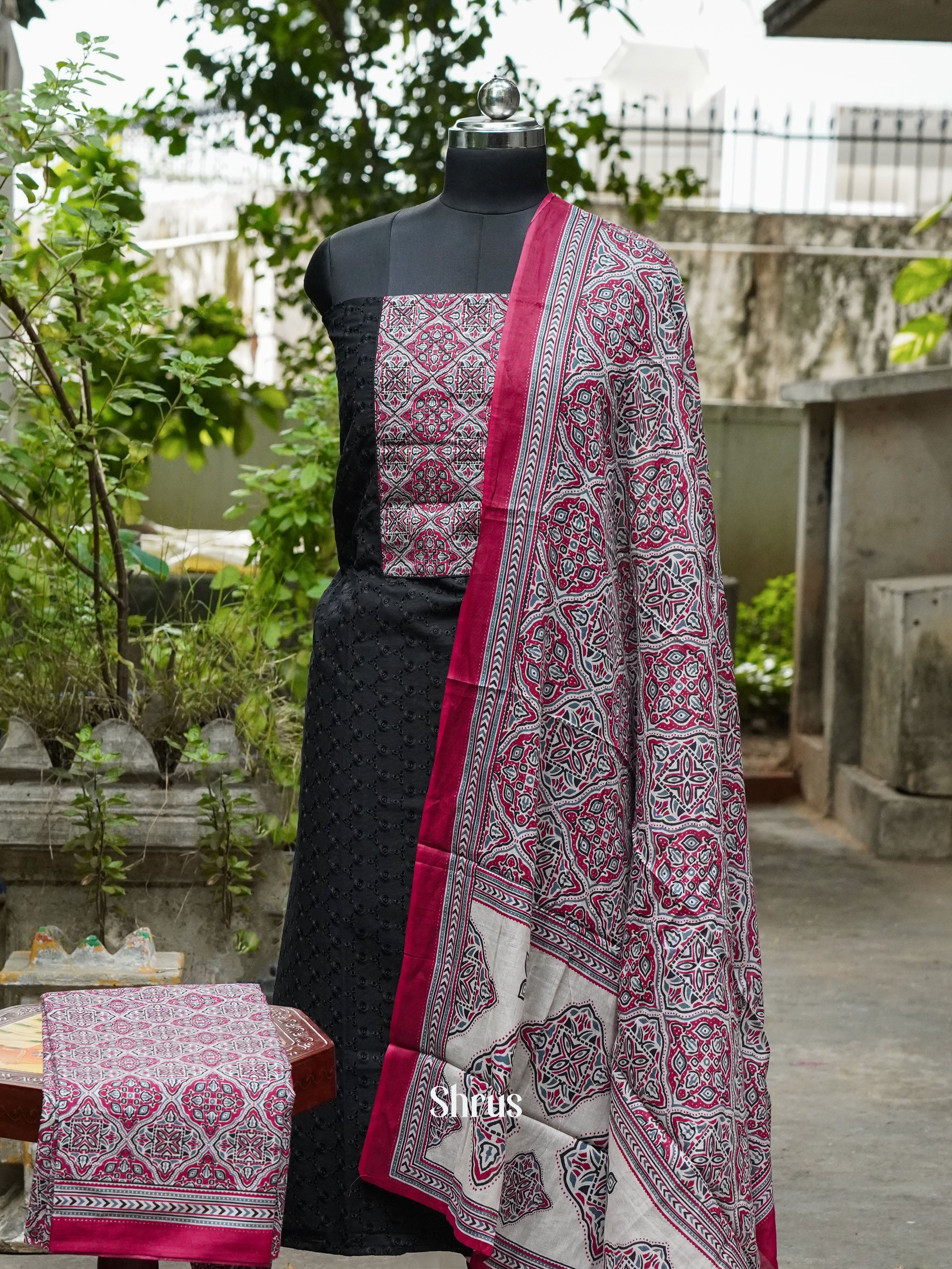 Black & Grey - Cotton salwar - Shop on ShrusEternity.com