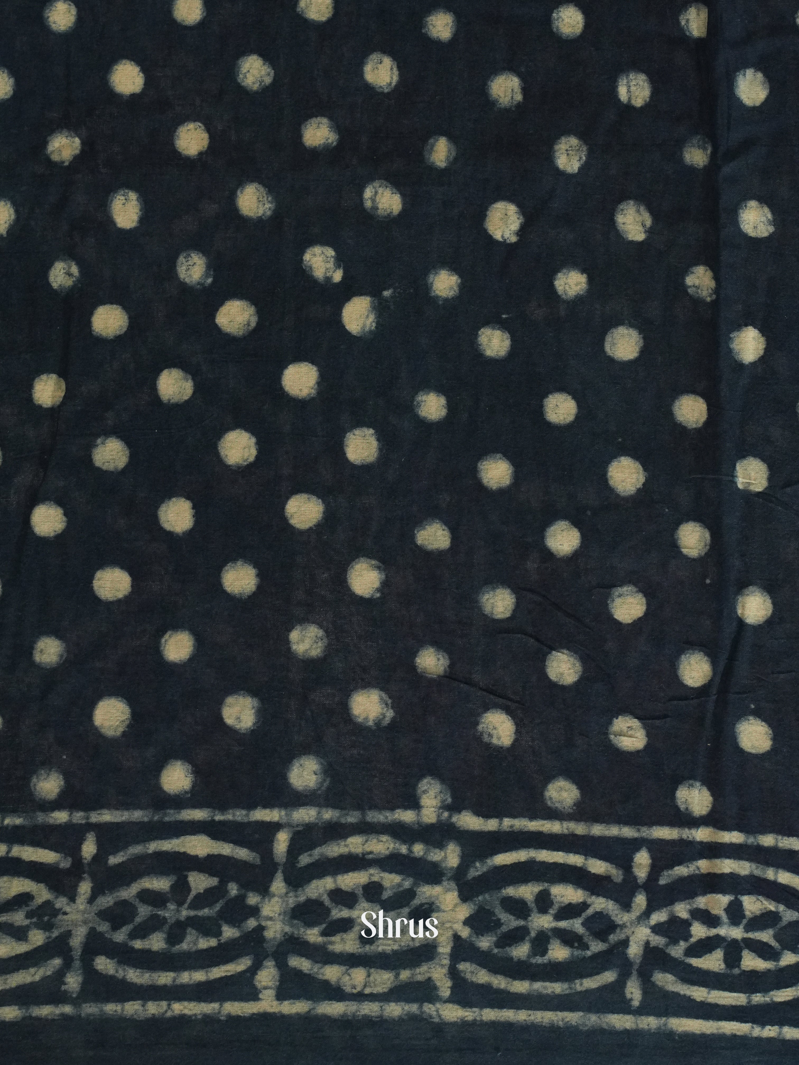 Blue - Jaipur cotton Saree - Shop on ShrusEternity.com