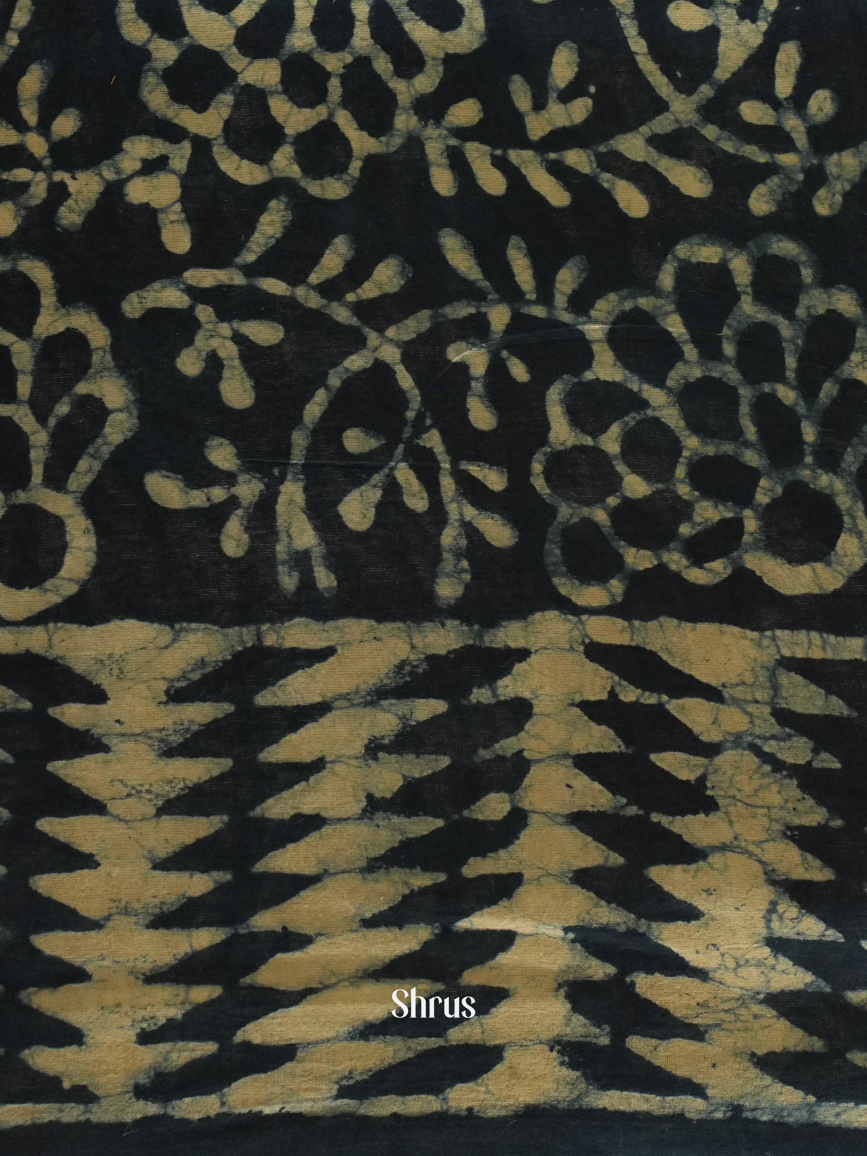 Blue - Jaipur cotton Saree - Shop on ShrusEternity.com