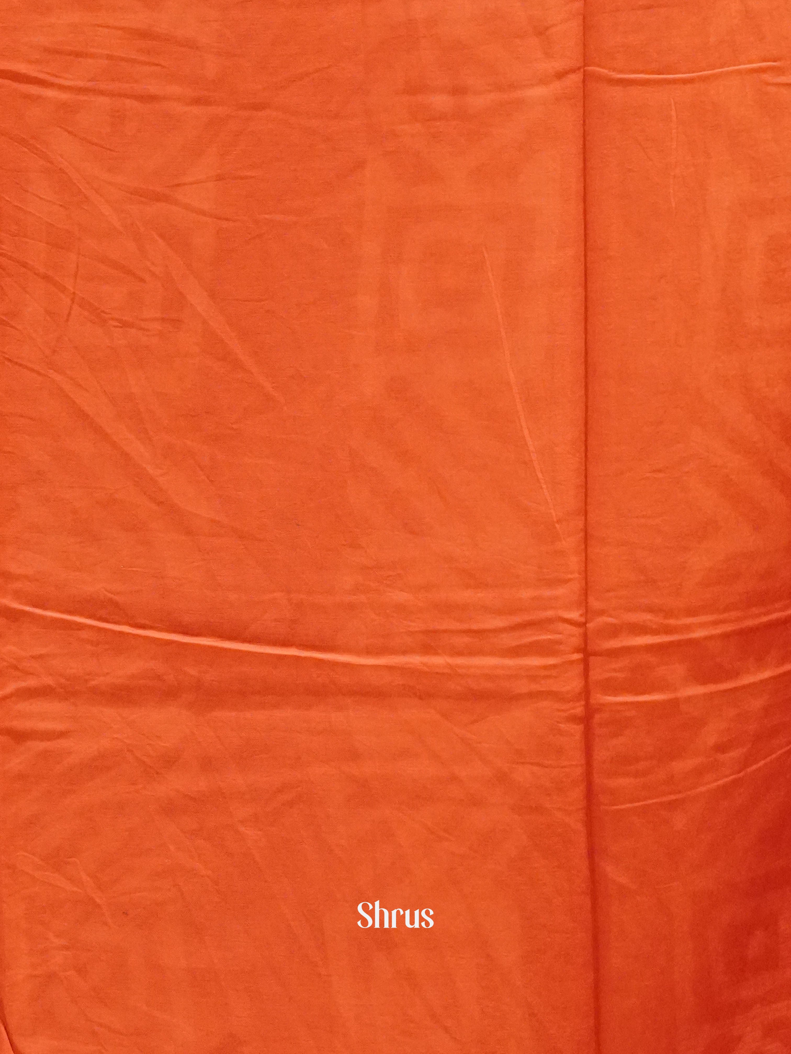 Brick Red - Jaipur cotton Saree - Shop on ShrusEternity.com