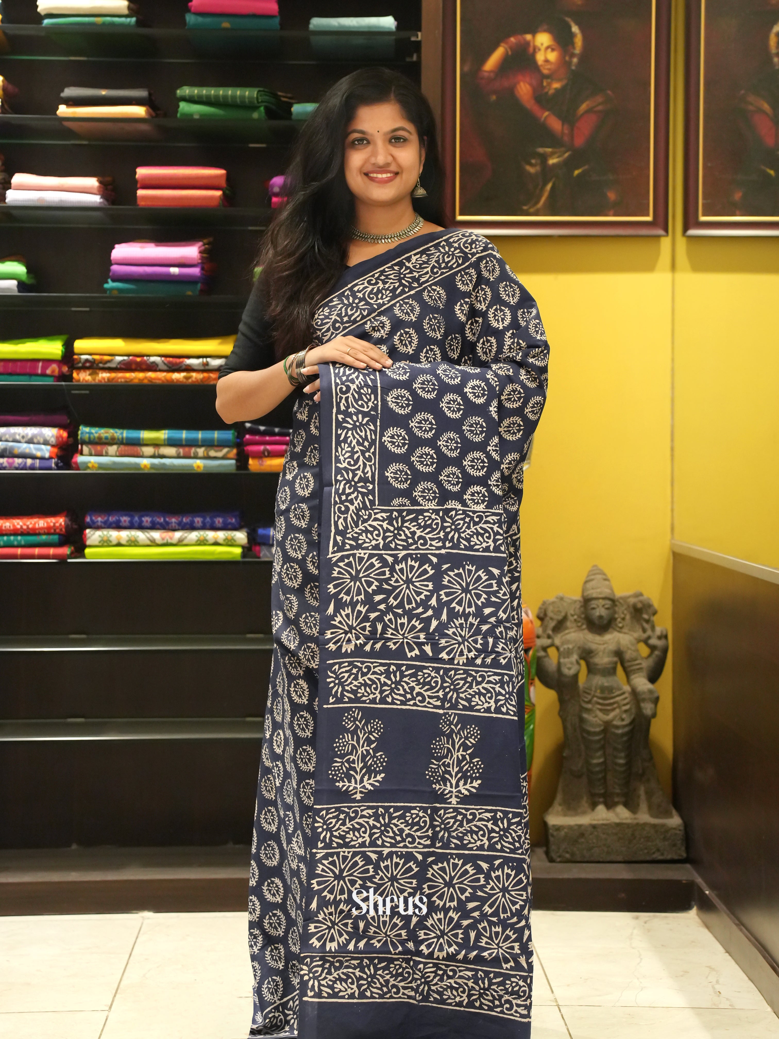 Blue - Jaipur cotton - Shop on ShrusEternity.com