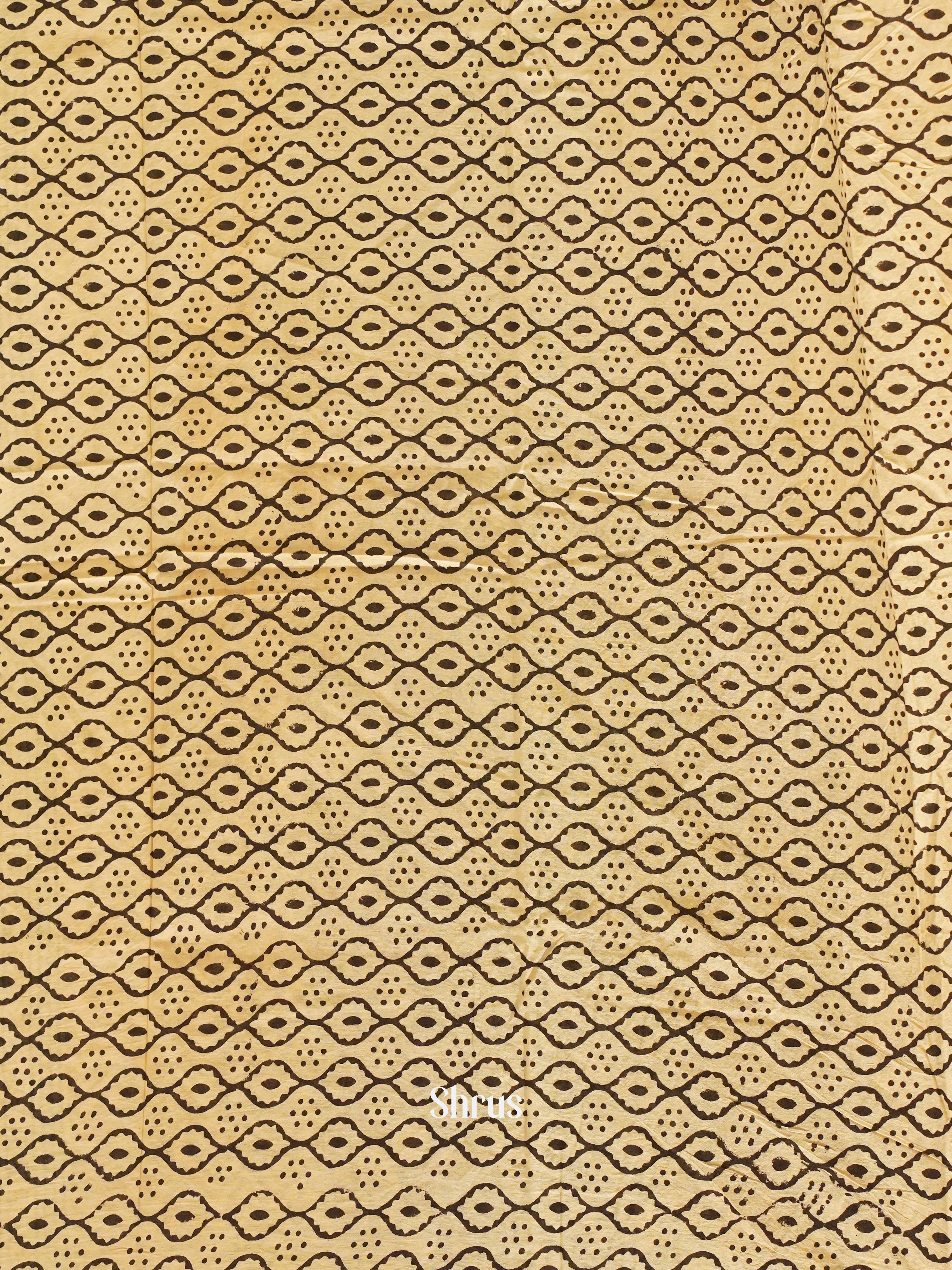 Brick & Cream - Jaipur cotton Saree - Shop on ShrusEternity.com