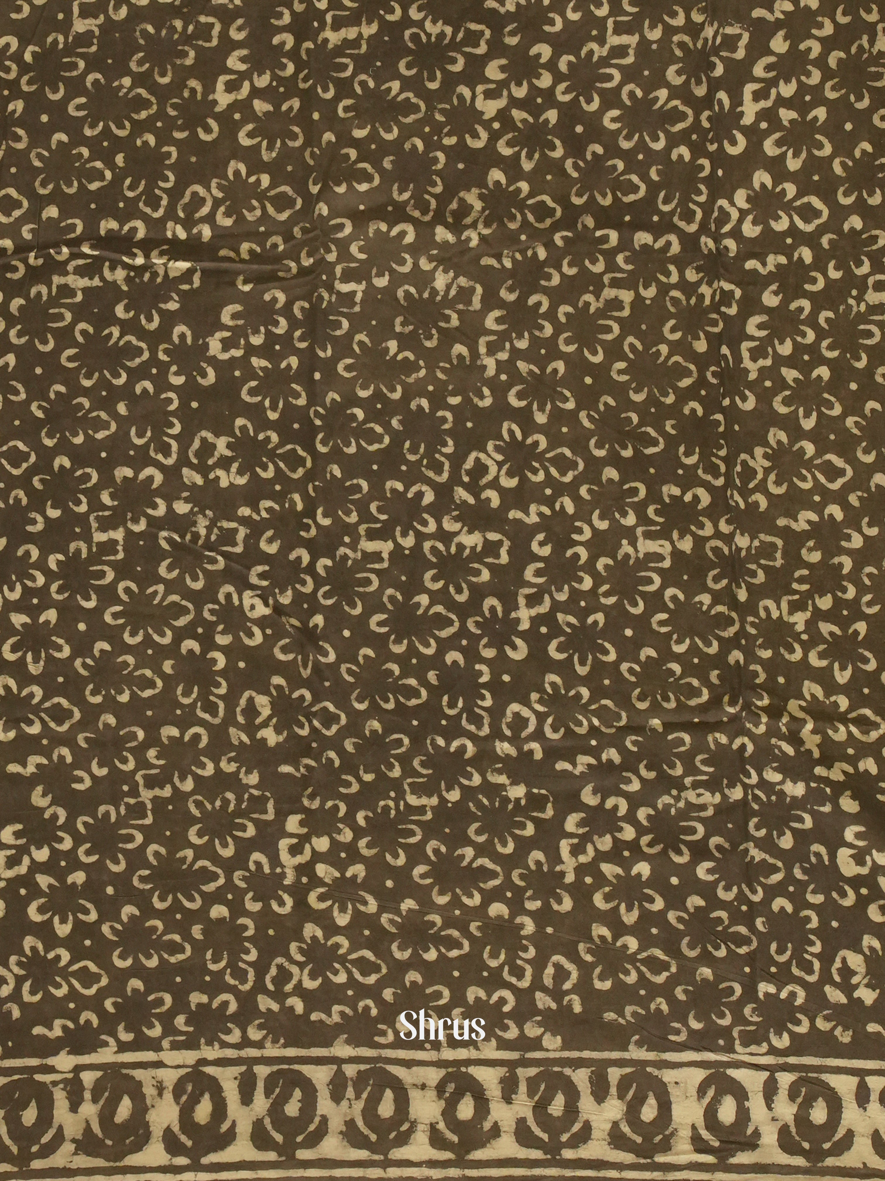 Grey - Jaipur cotton Saree - Shop on ShrusEternity.com