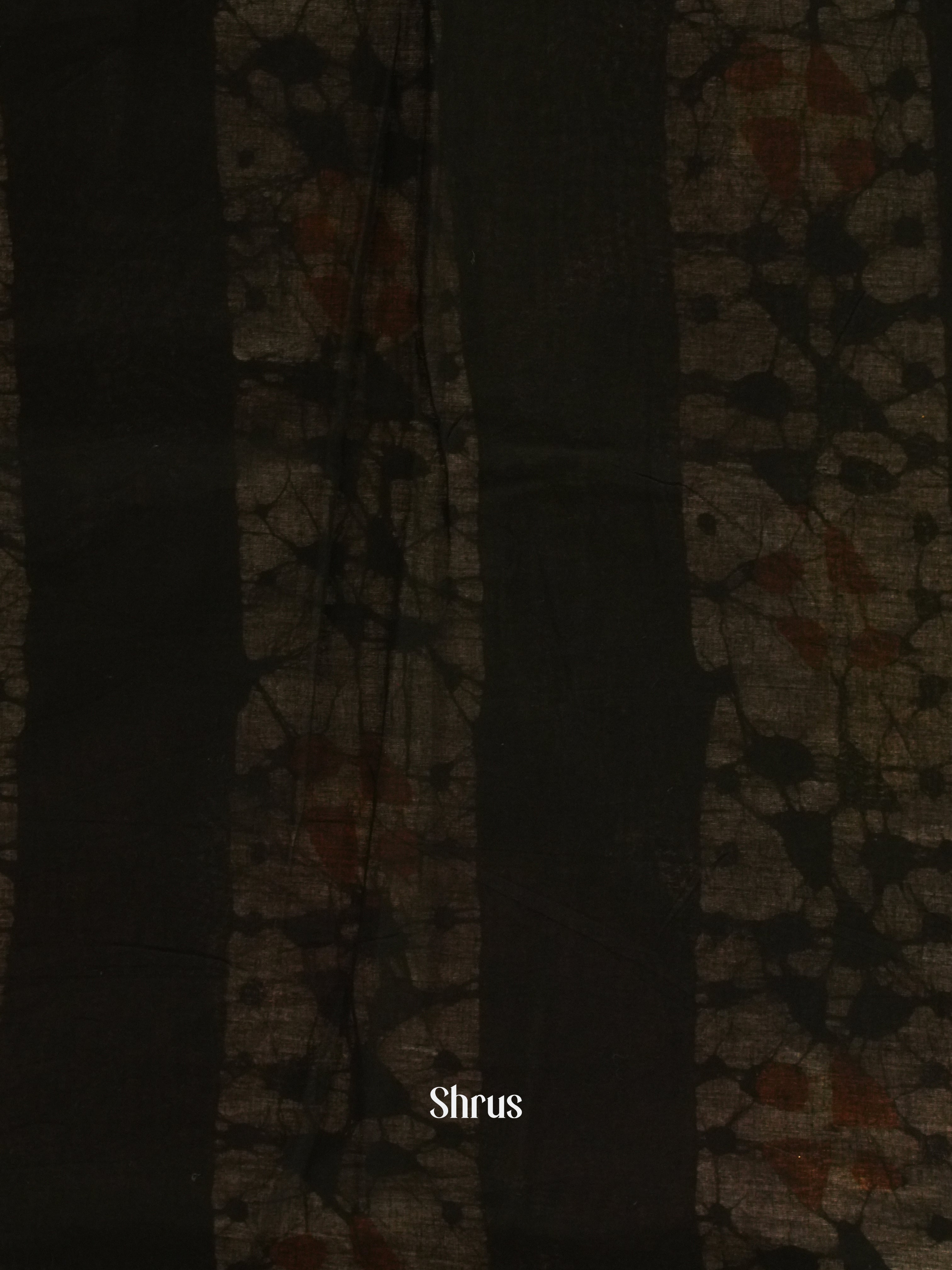 Black - Jaipur cotton Saree - Shop on ShrusEternity.com