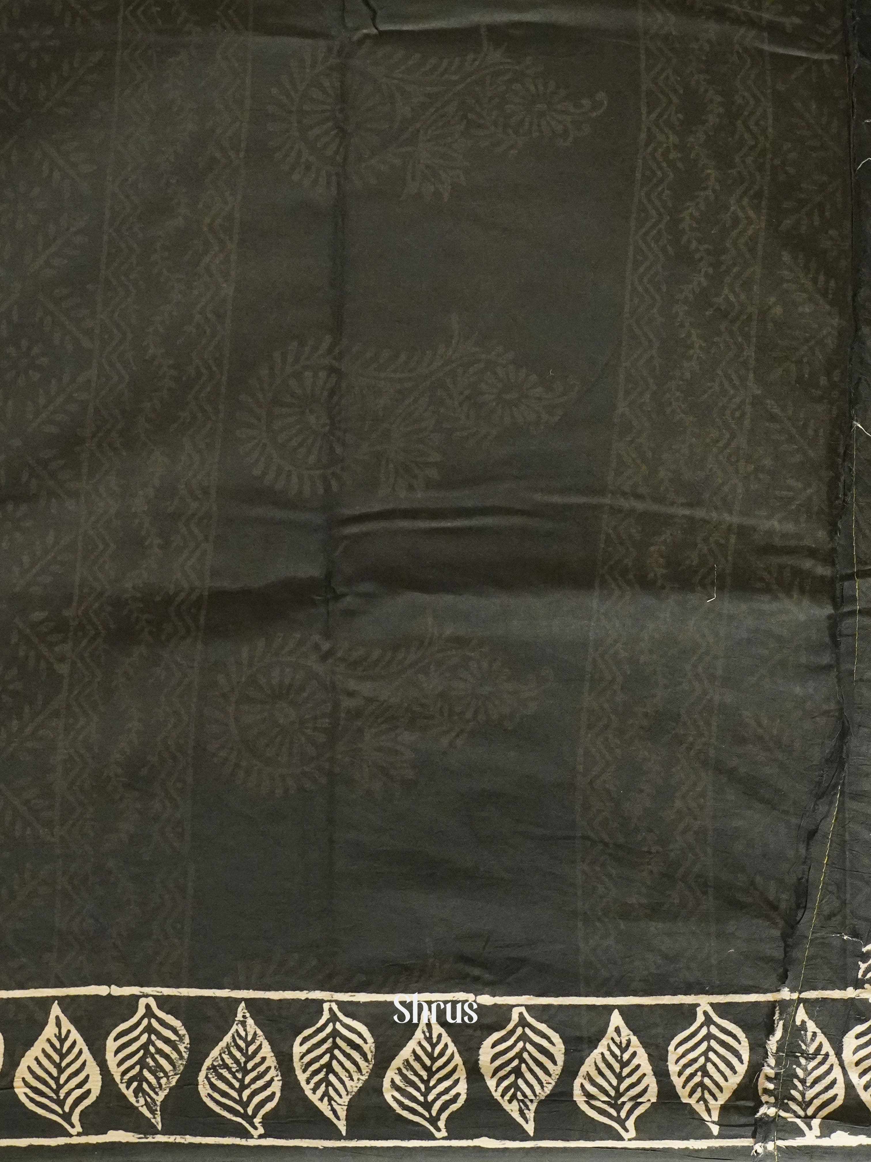 Black -Jaipur cotton Saree - Shop on ShrusEternity.com