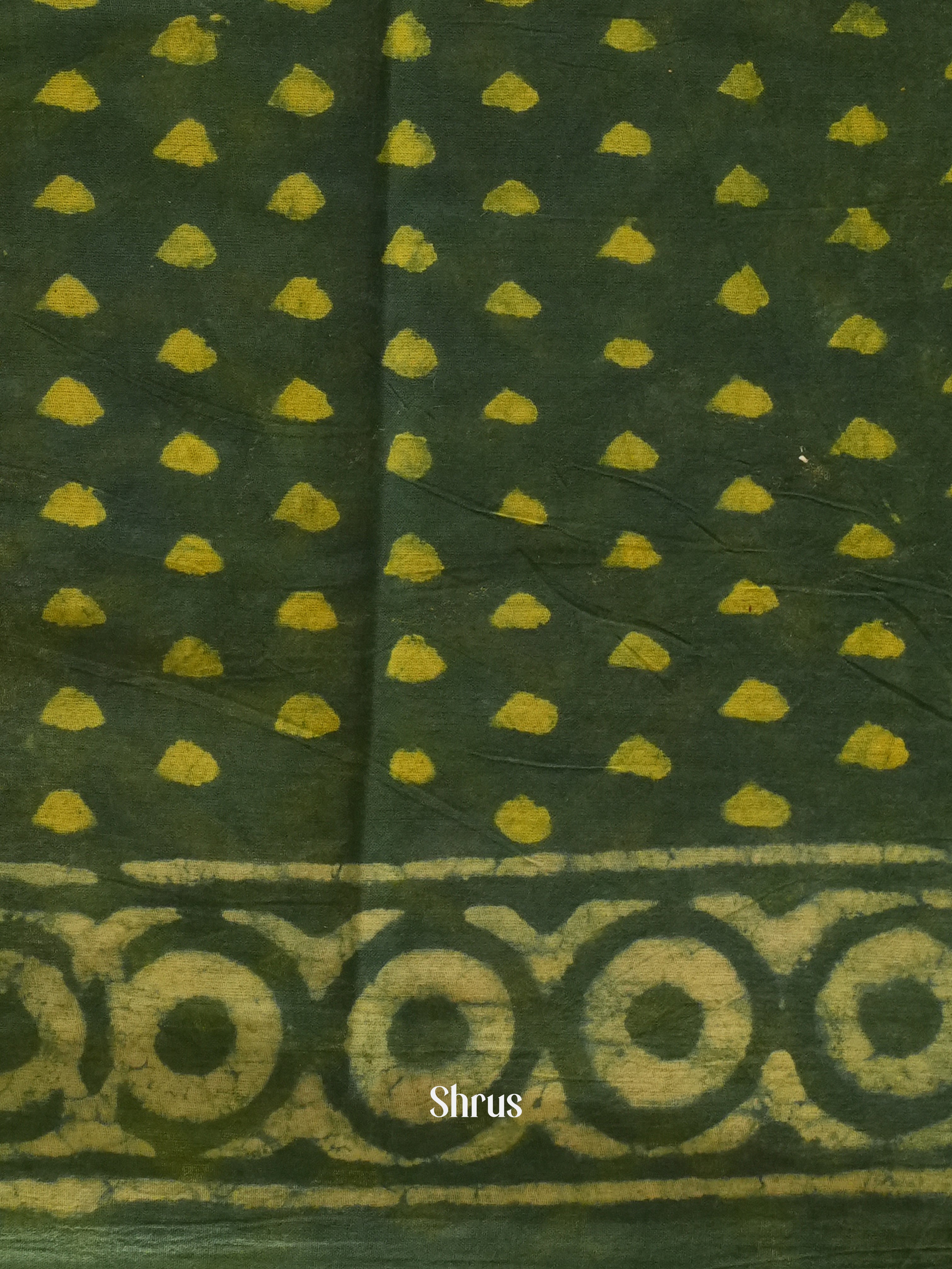Green - Jaipur cotton Saree - Shop on ShrusEternity.com