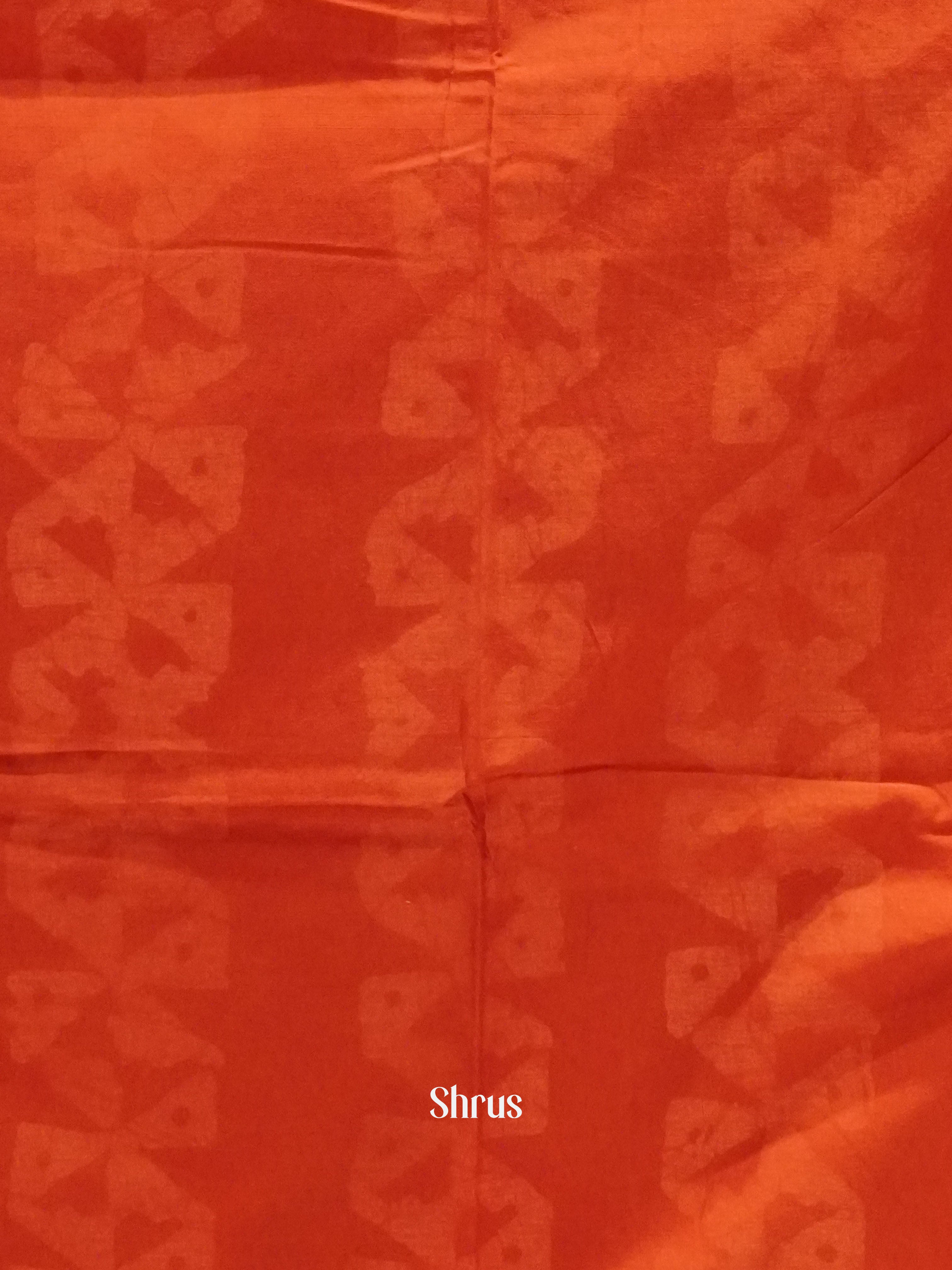 Red - Jaipur cotton Saree - Shop on ShrusEternity.com