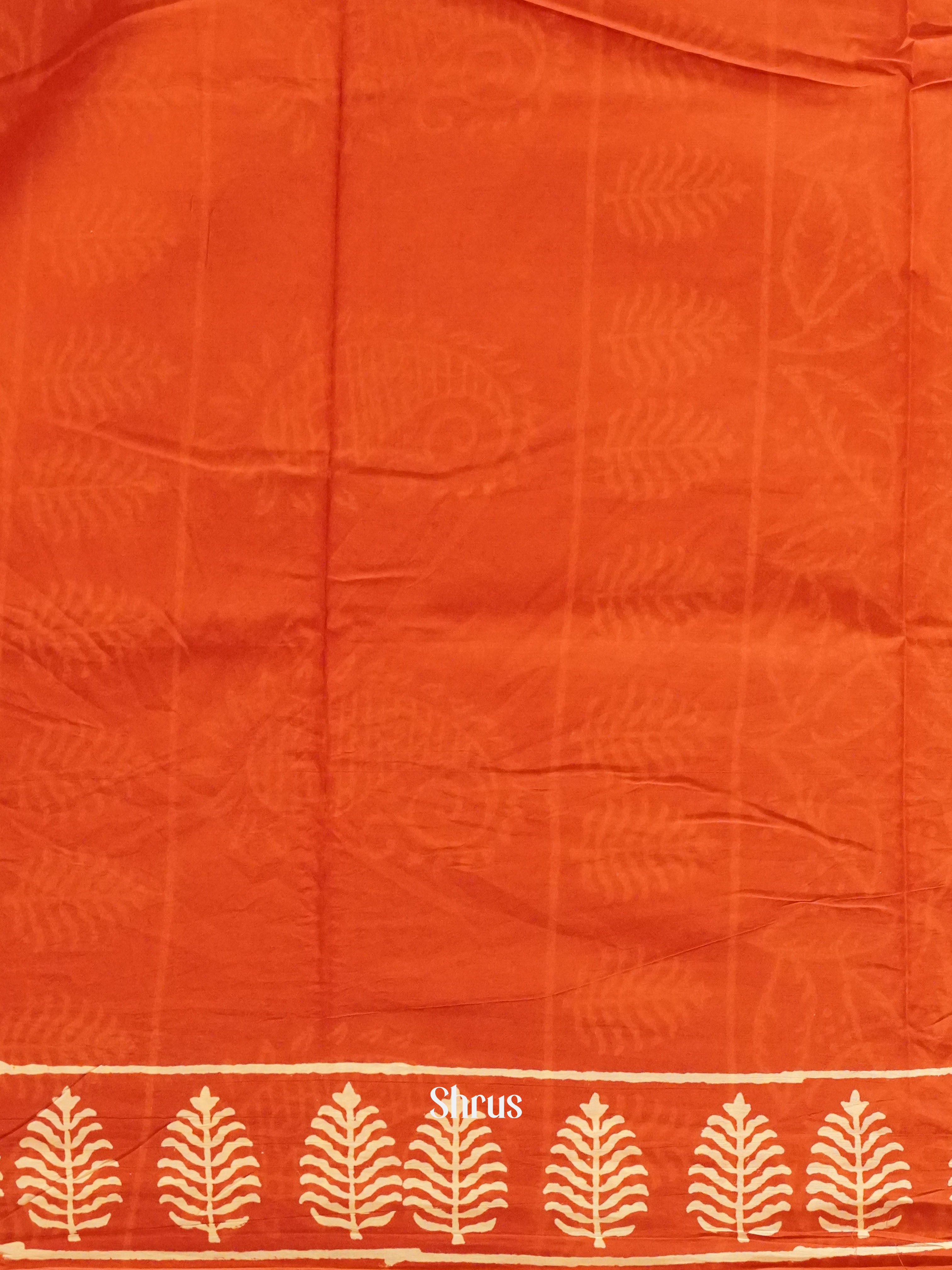 Red - Jaipur cotton Saree - Shop on ShrusEternity.com