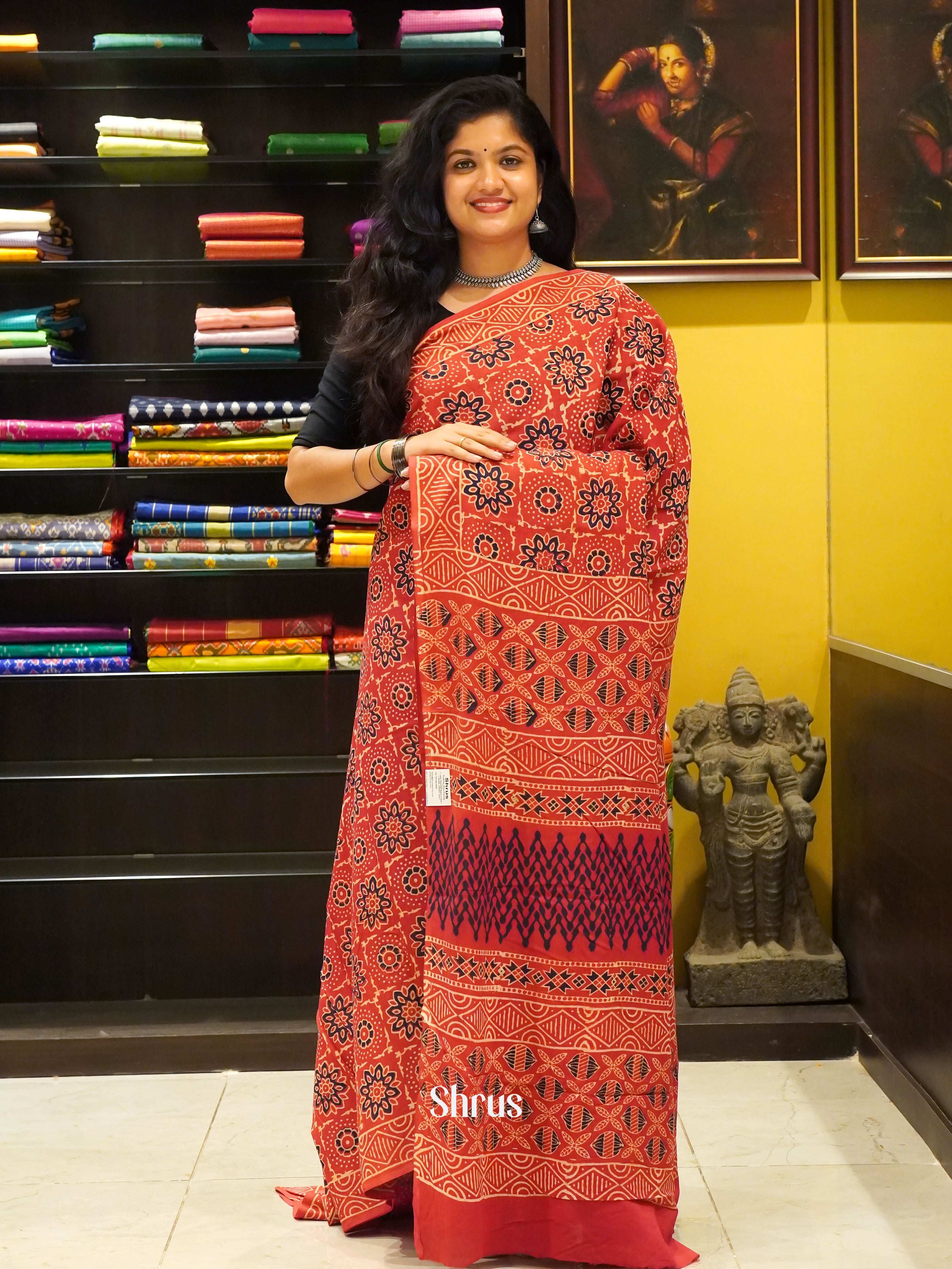 Red - Jaipur cotton - Shop on ShrusEternity.com