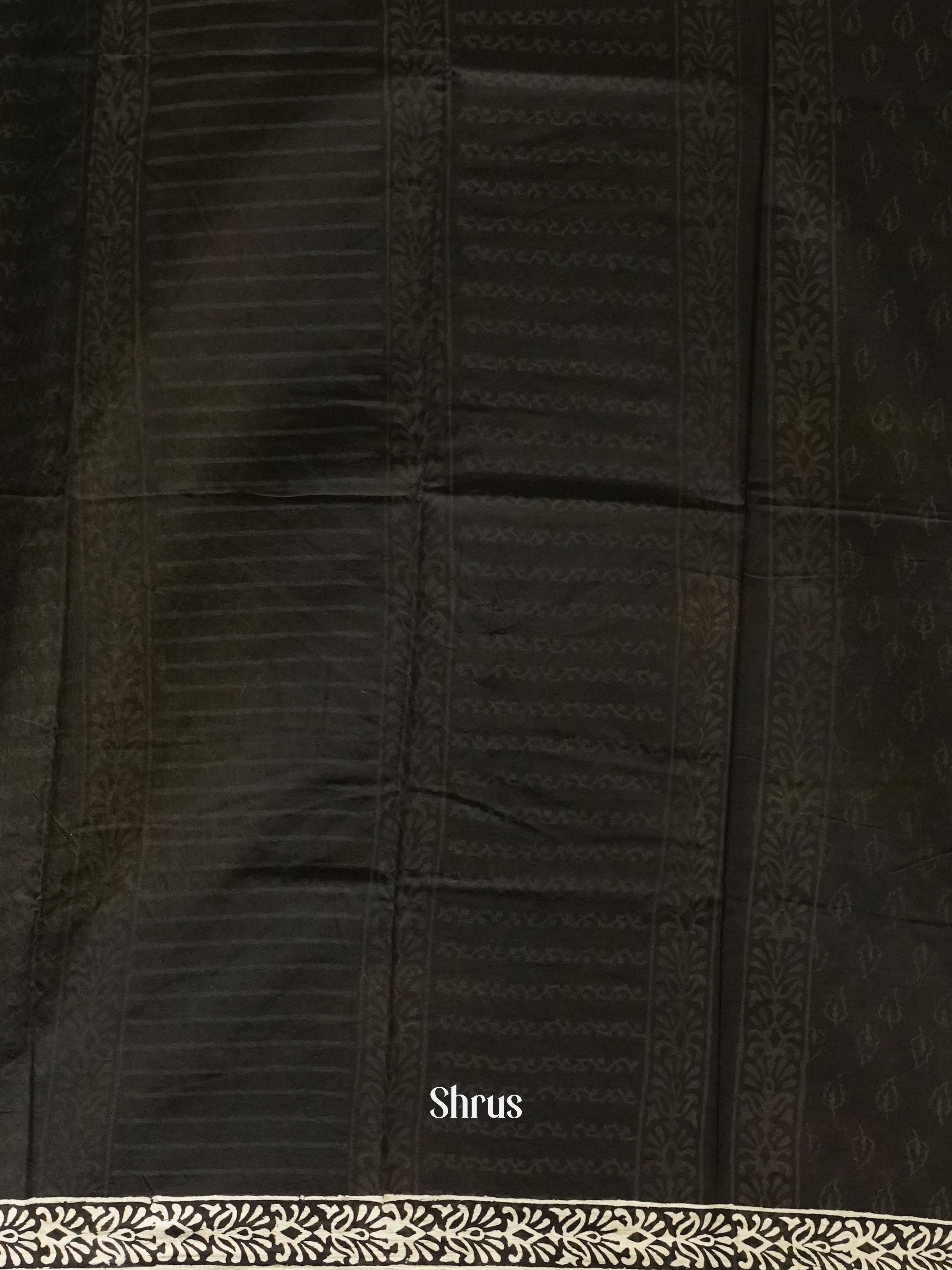 Black - Jaipur cotton Saree - Shop on ShrusEternity.com