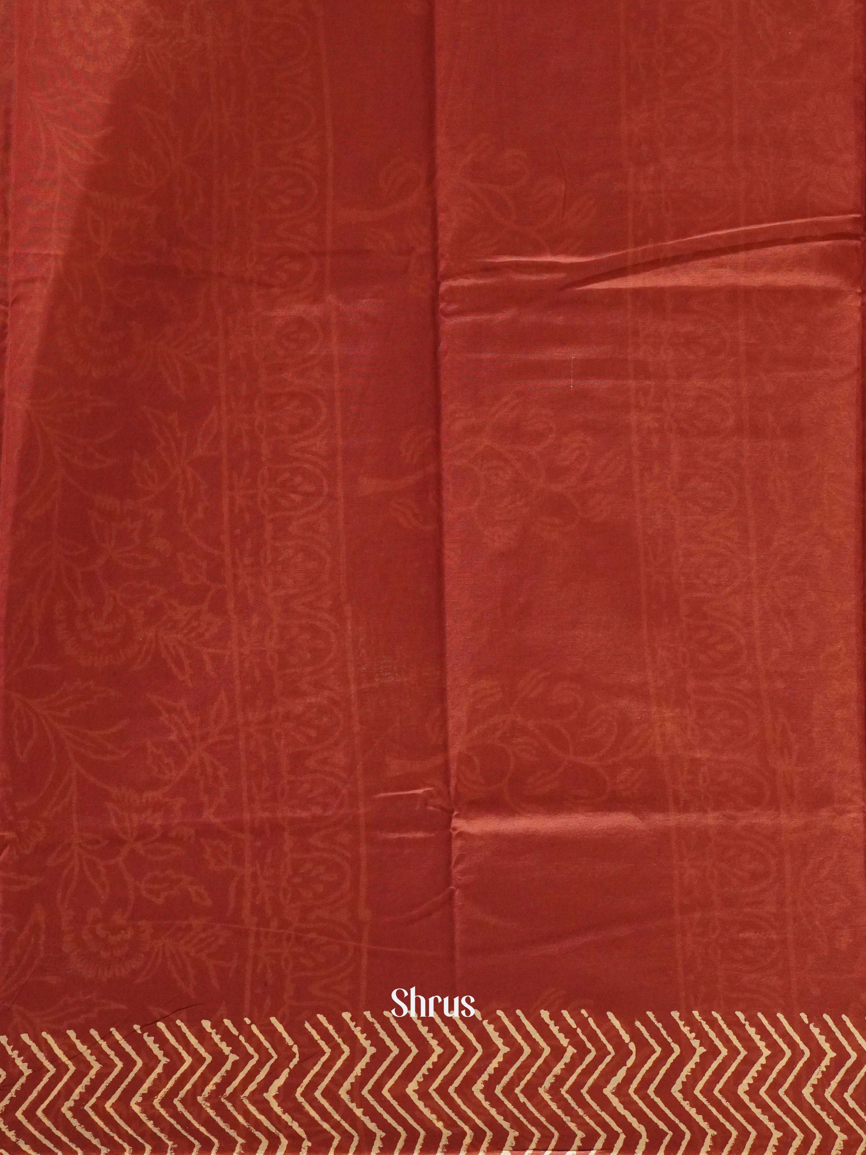 Red -Jaipur cotton Saree - Shop on ShrusEternity.com