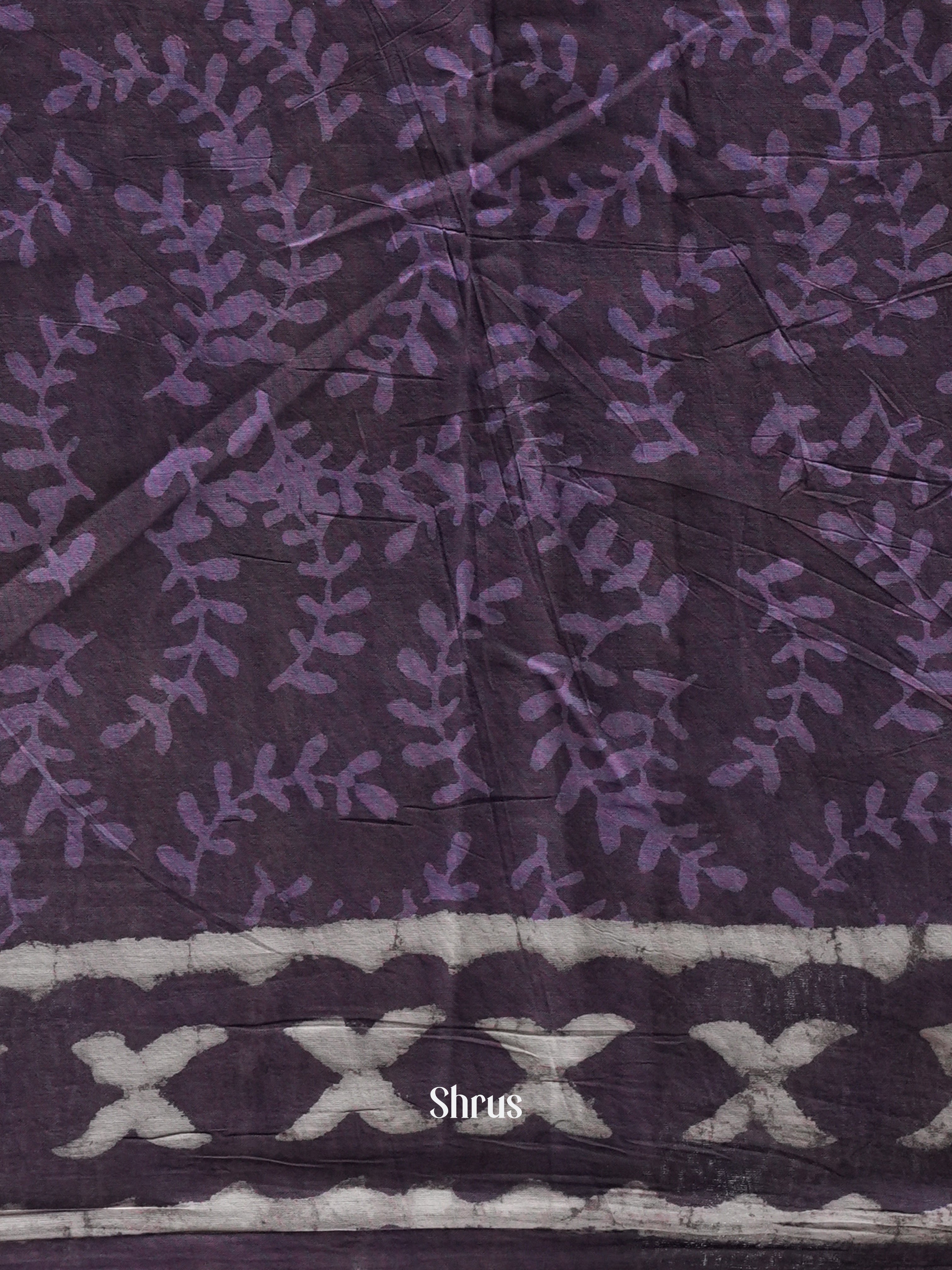 Purple - Jaipur cotton Saree - Shop on ShrusEternity.com