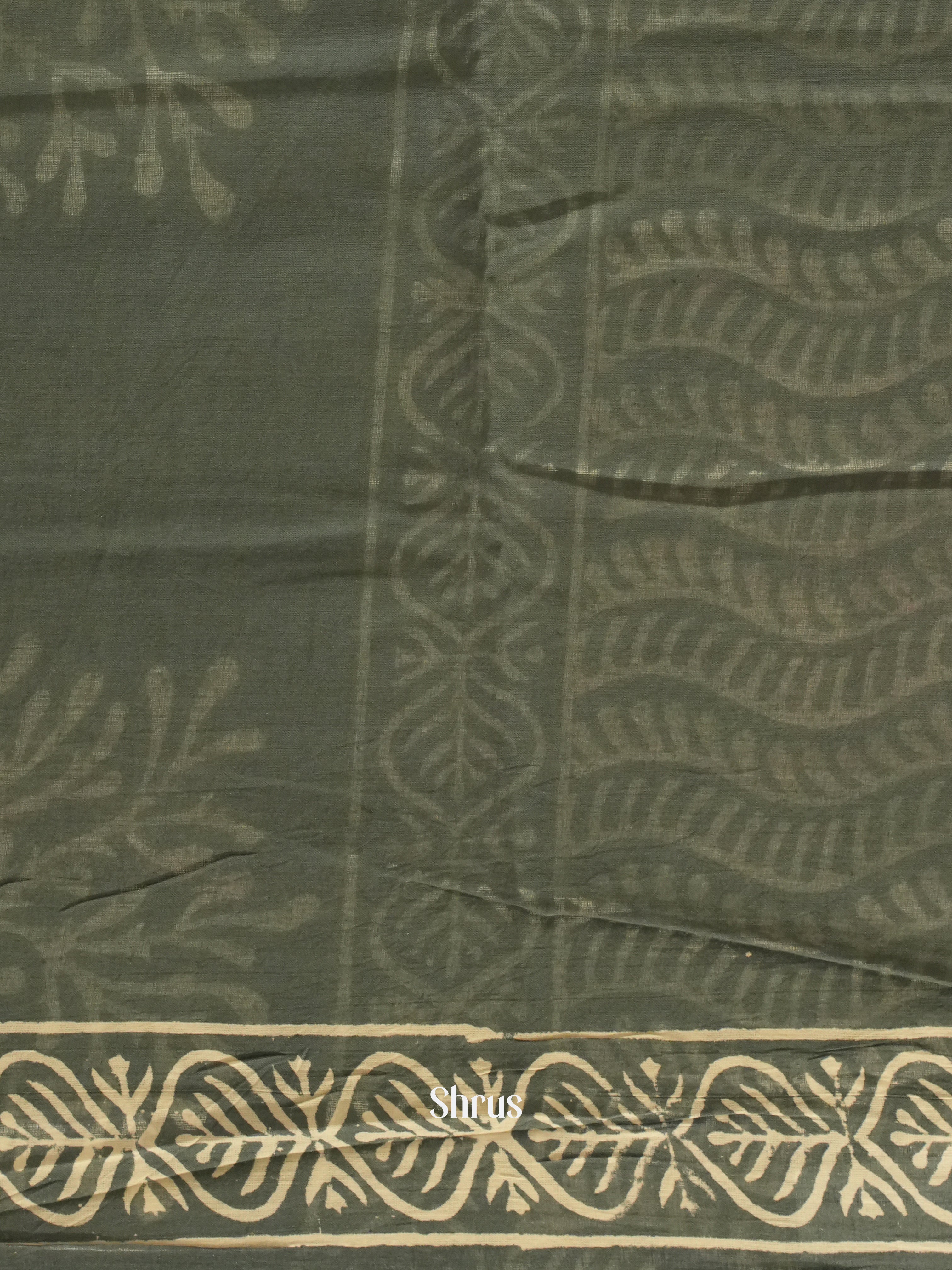 Grey - Jaipur cotton Saree - Shop on ShrusEternity.com
