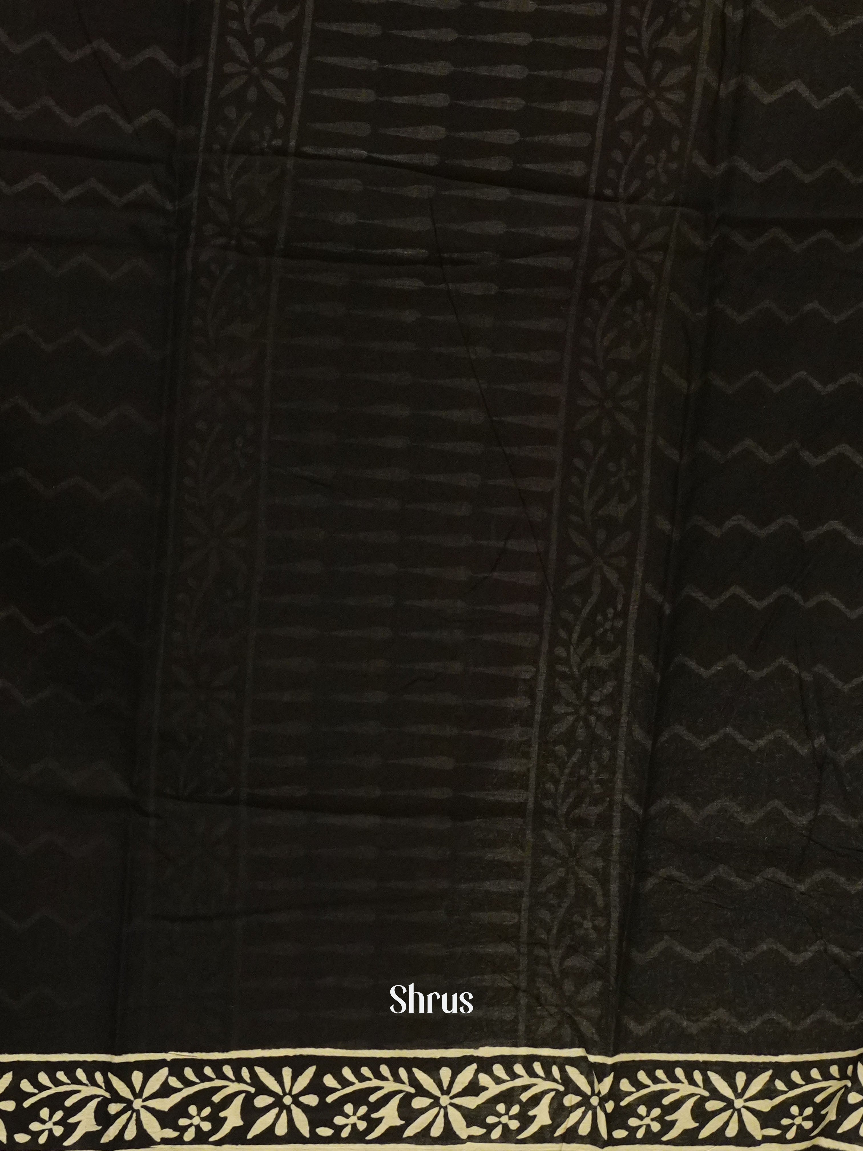 Black - Jaipur cotton Saree - Shop on ShrusEternity.com