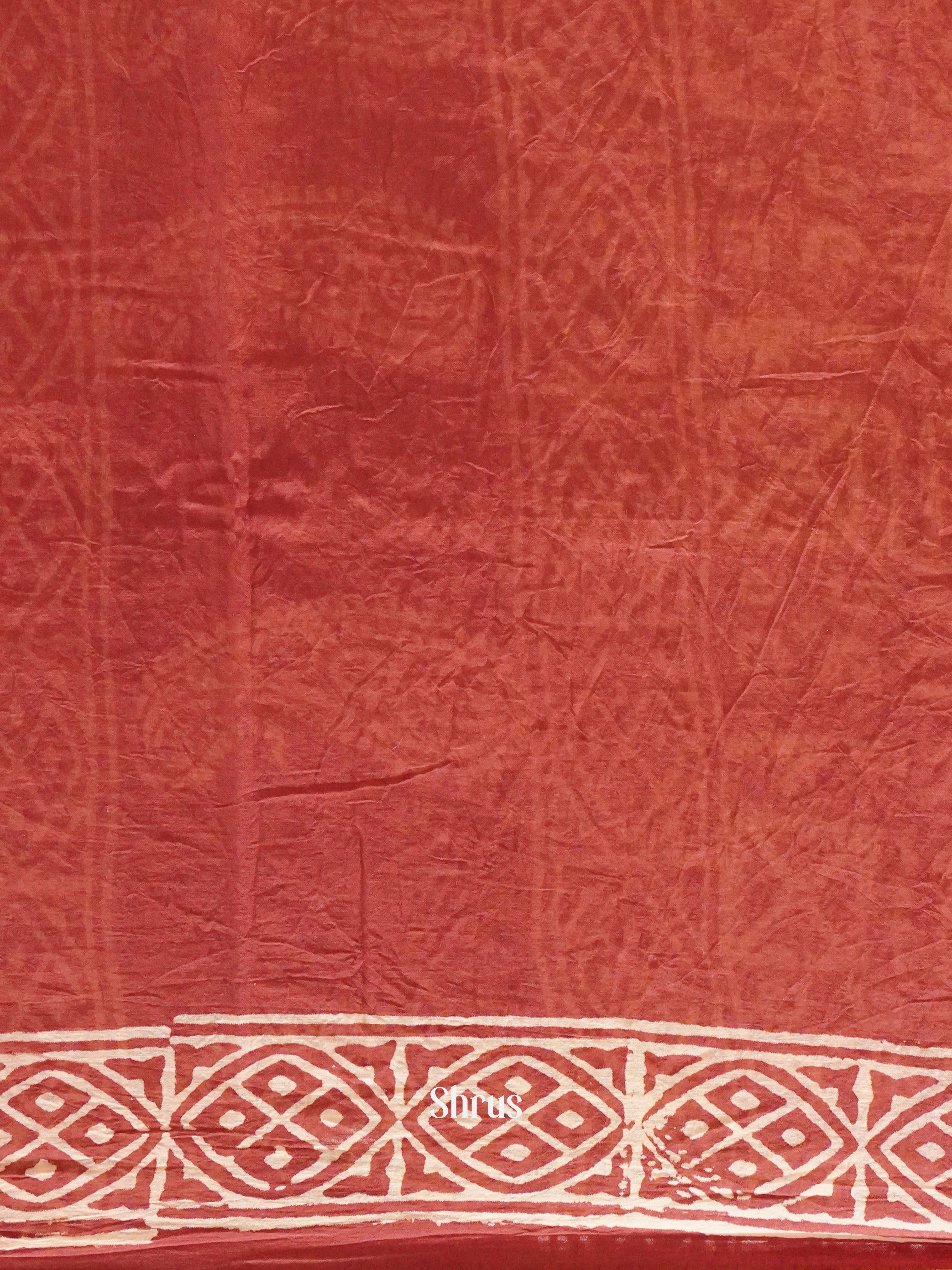 Maroon - Jaipur cotton saree - Shop on ShrusEternity.com