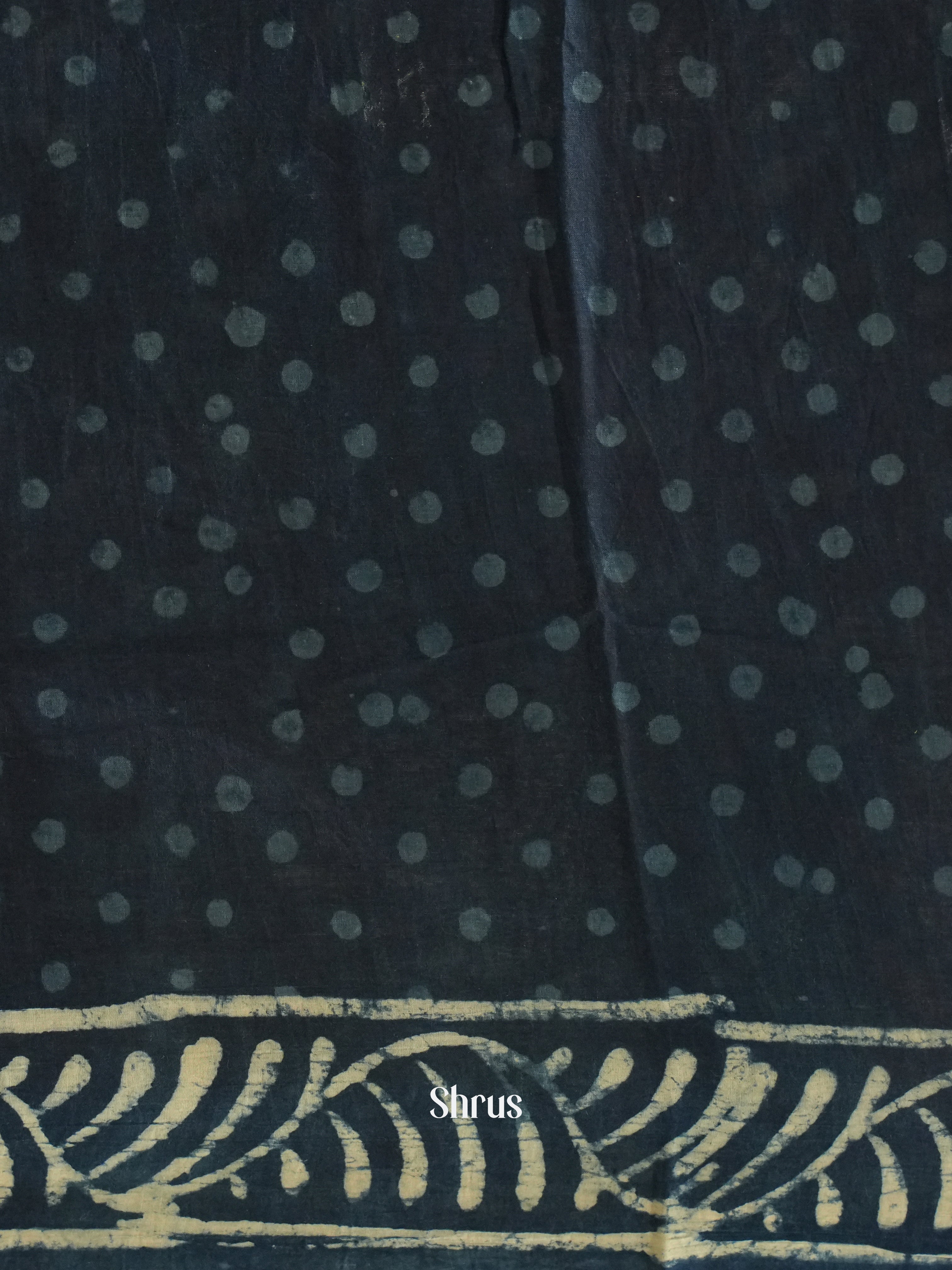 Blue - Jaipur cotton Saree - Shop on ShrusEternity.com