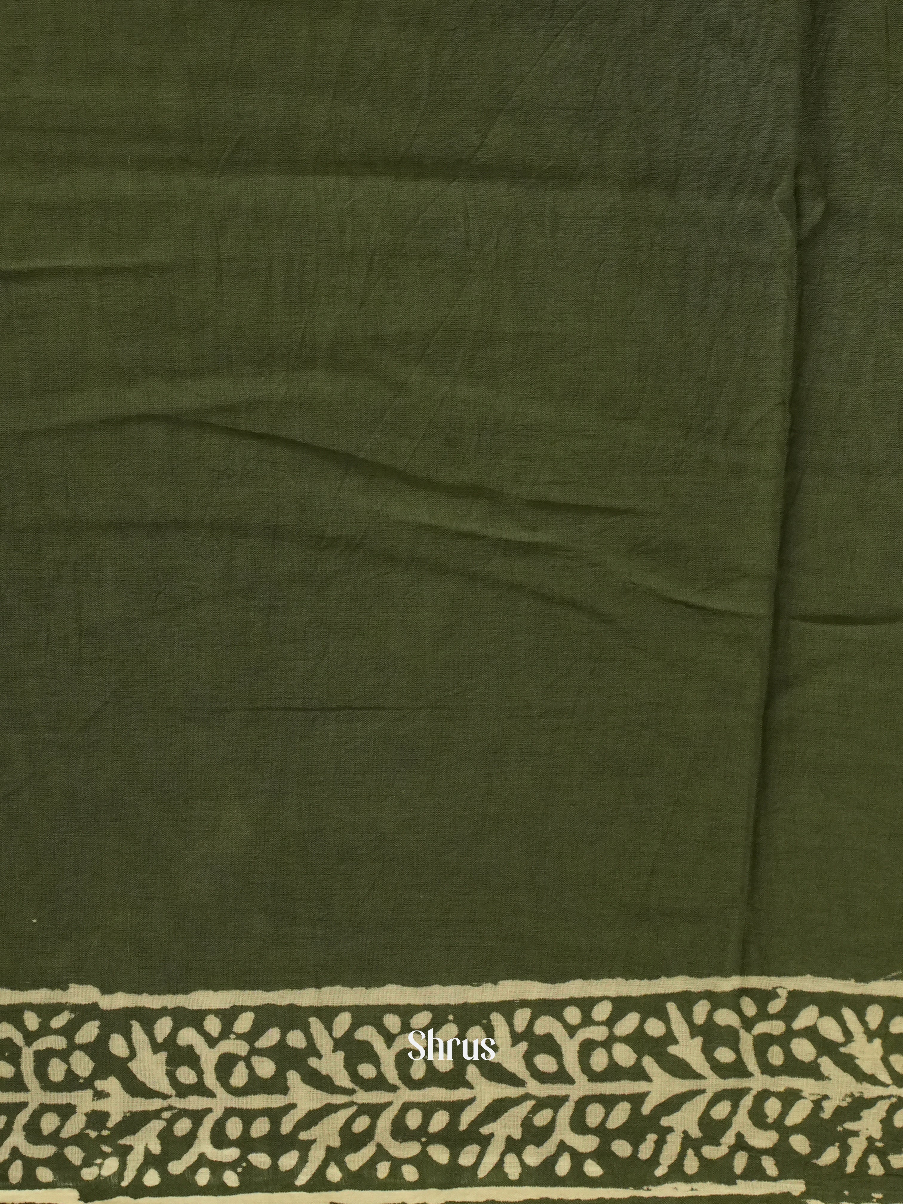 Green - Jaipur cotton Saree - Shop on ShrusEternity.com
