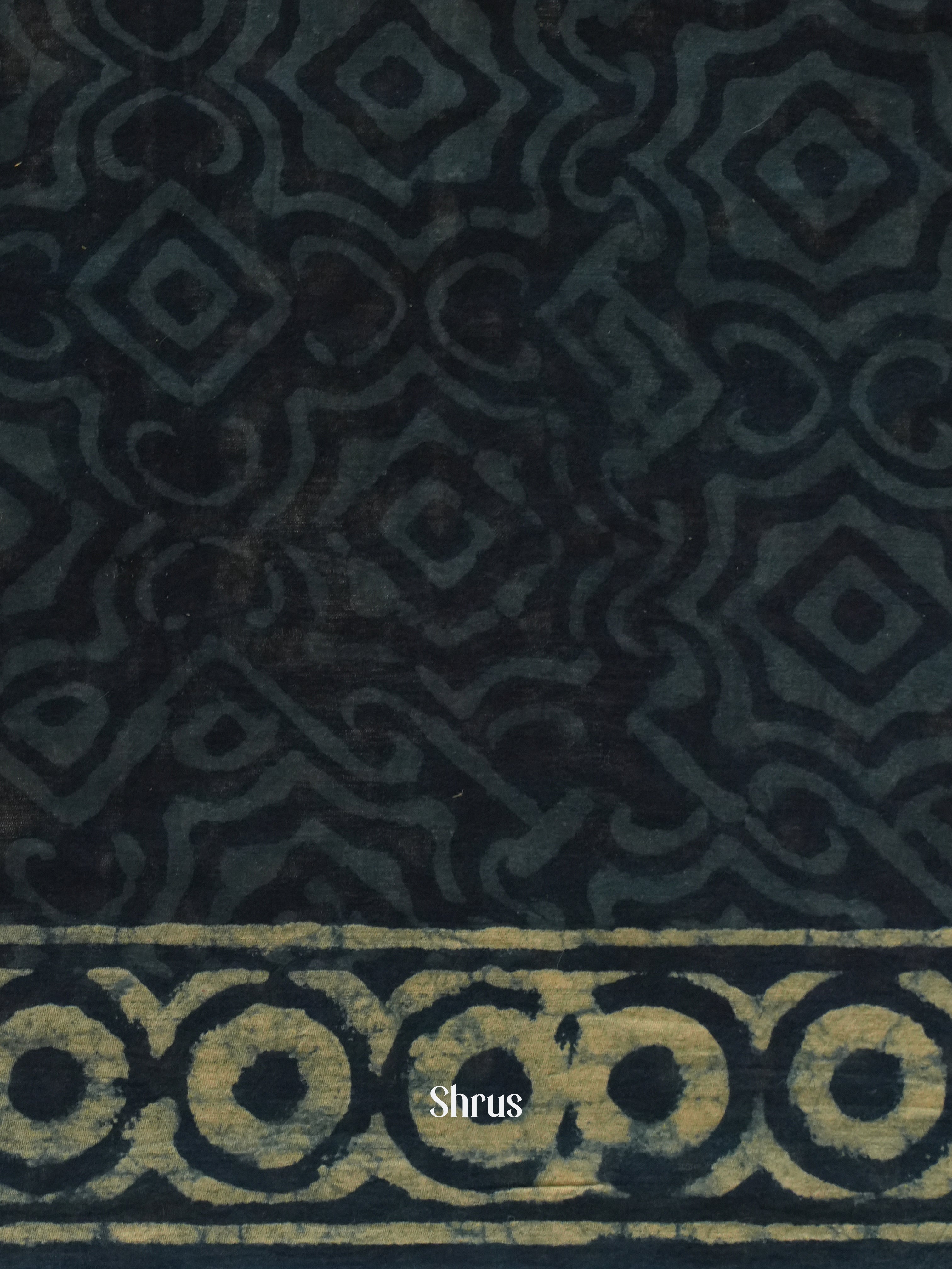 Blue - Jaipur cotton Saree - Shop on ShrusEternity.com