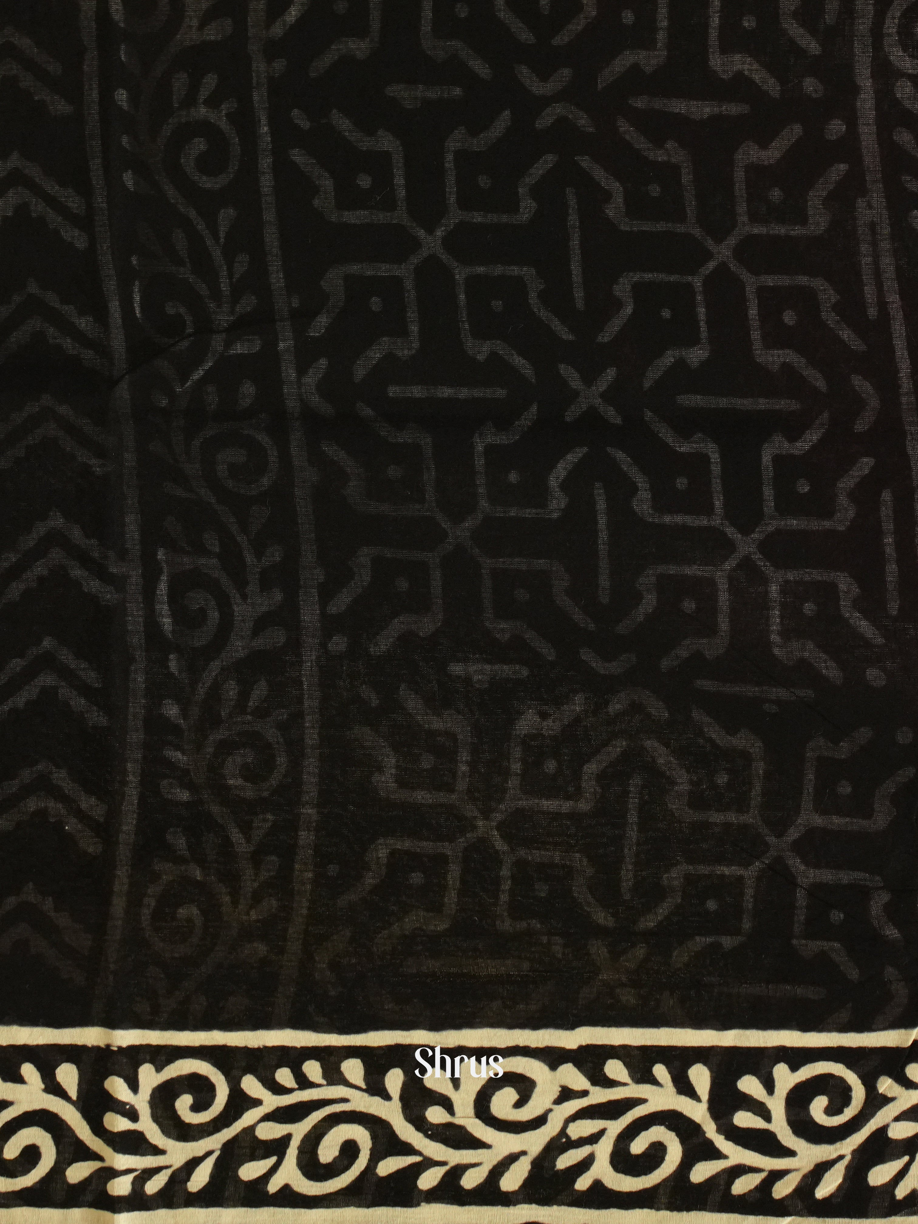 Black - Jaipur cotton Saree - Shop on ShrusEternity.com