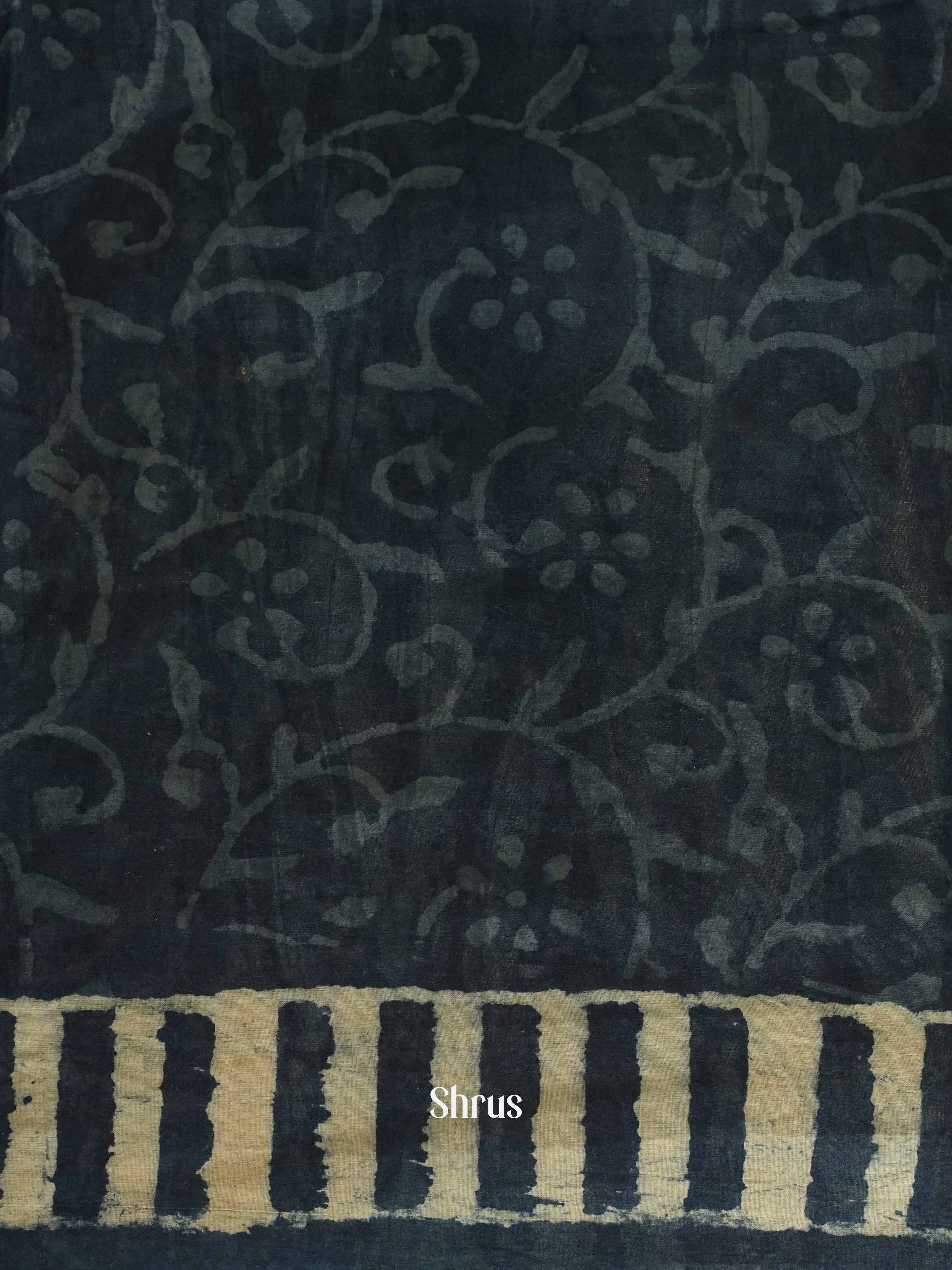 Blue - Jaipur cotton Saree - Shop on ShrusEternity.com