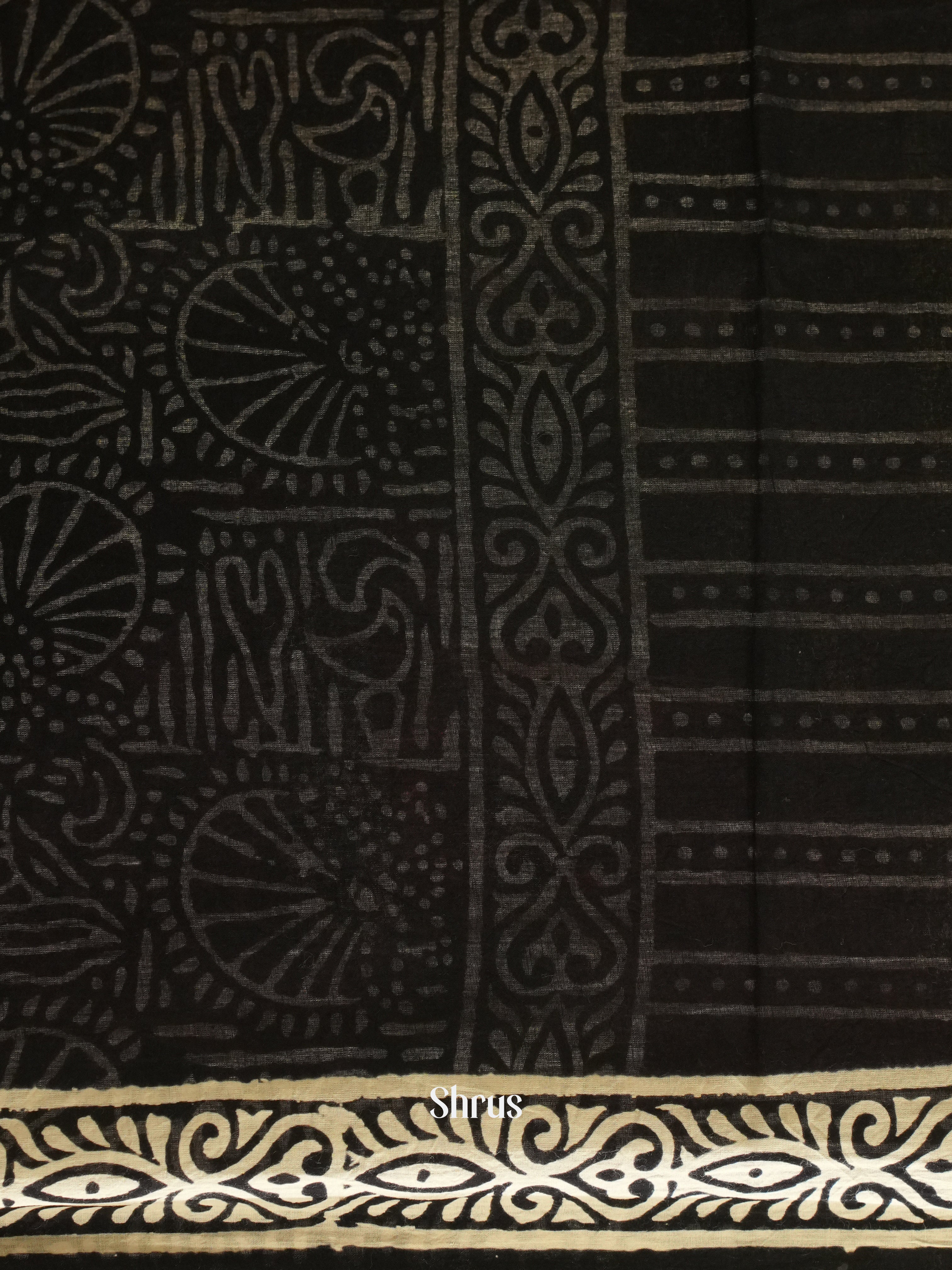 Black - Jaipur cotton Saree - Shop on ShrusEternity.com