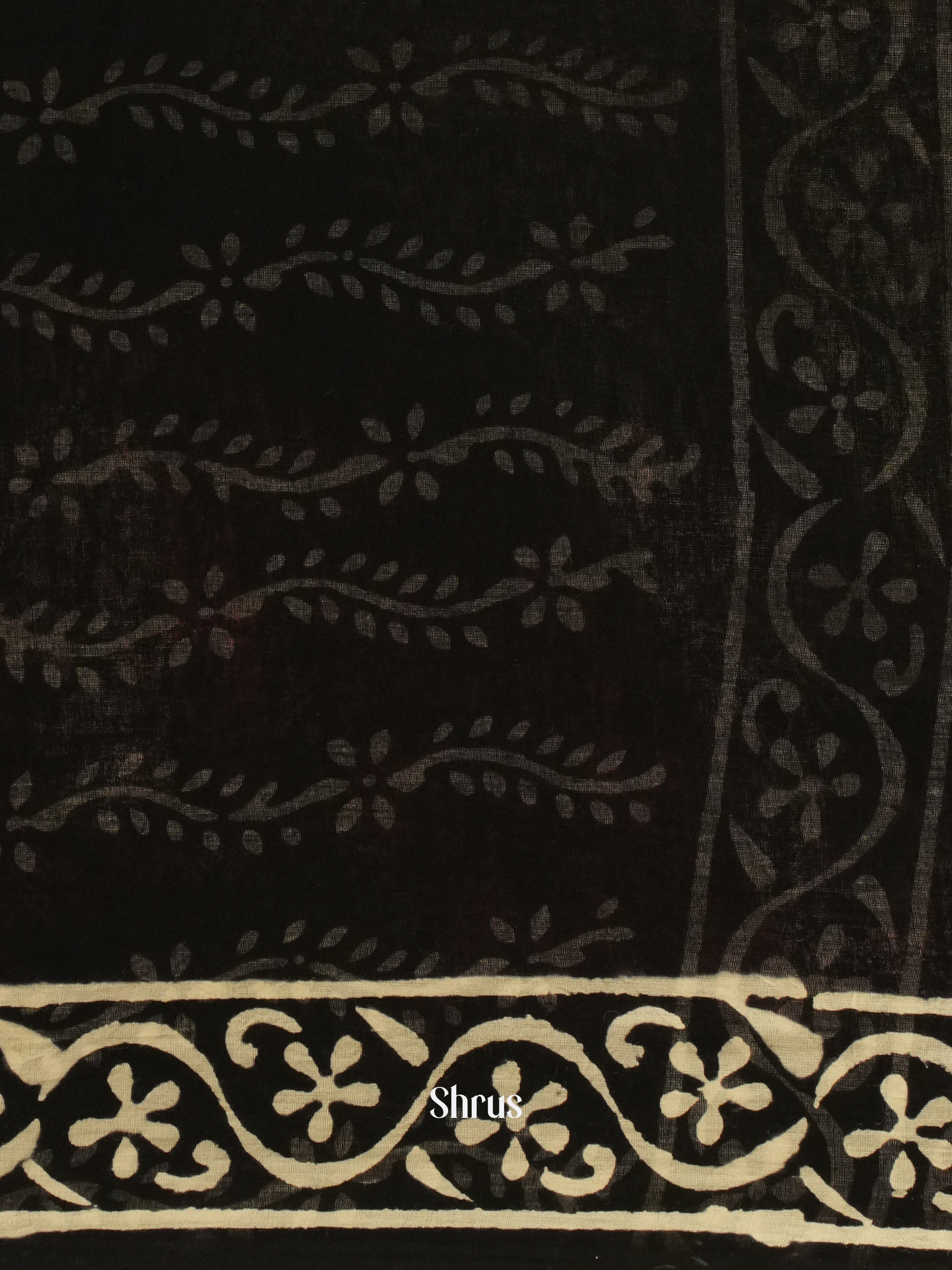 Black - Jaipur cotton Saree - Shop on ShrusEternity.com