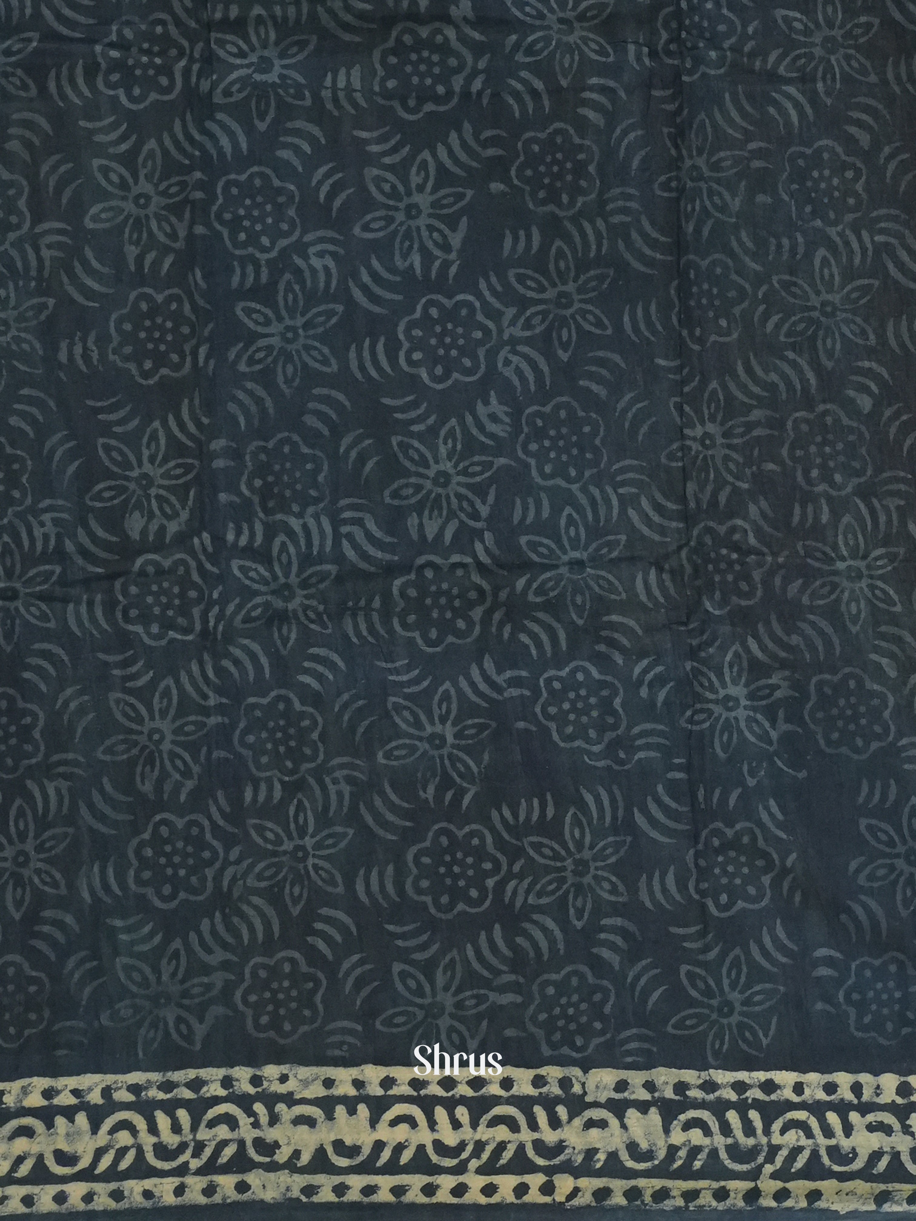 Blue - Jaipur cotton Saree - Shop on ShrusEternity.com