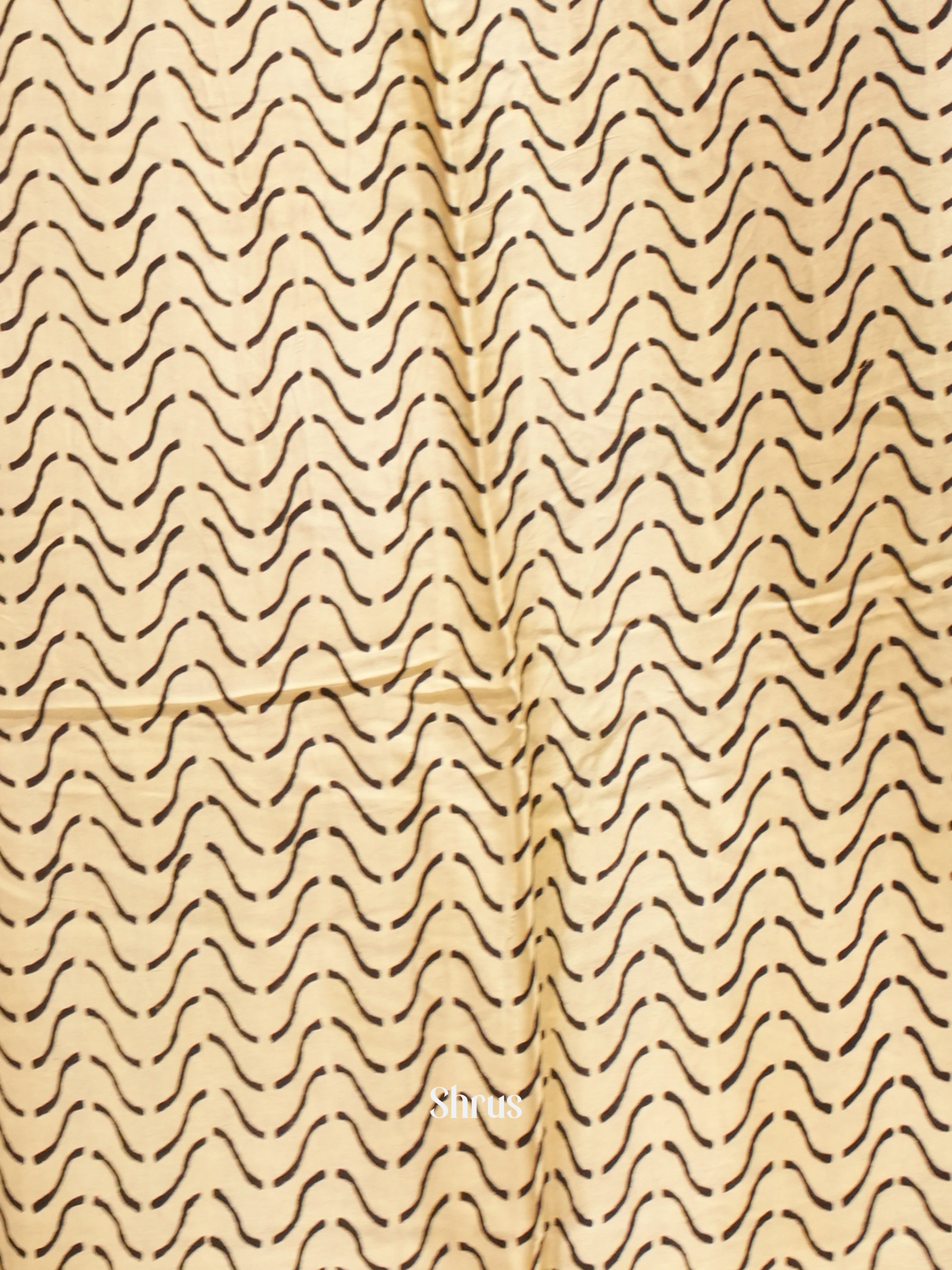 Red & Cream - Modal Silk Saree - Shop on ShrusEternity.com