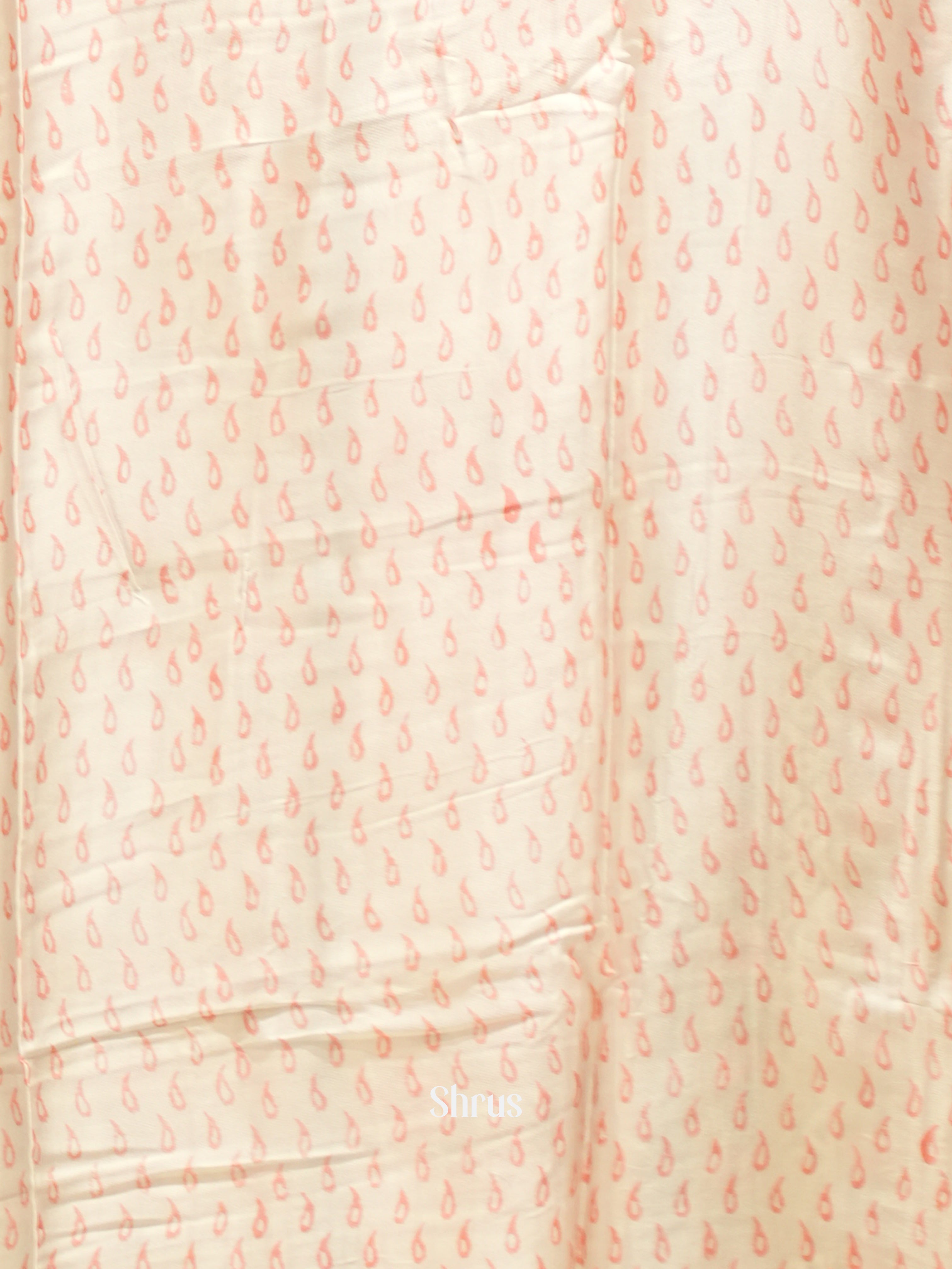 Blue & Cream - Modal Silk Saree - Shop on ShrusEternity.com