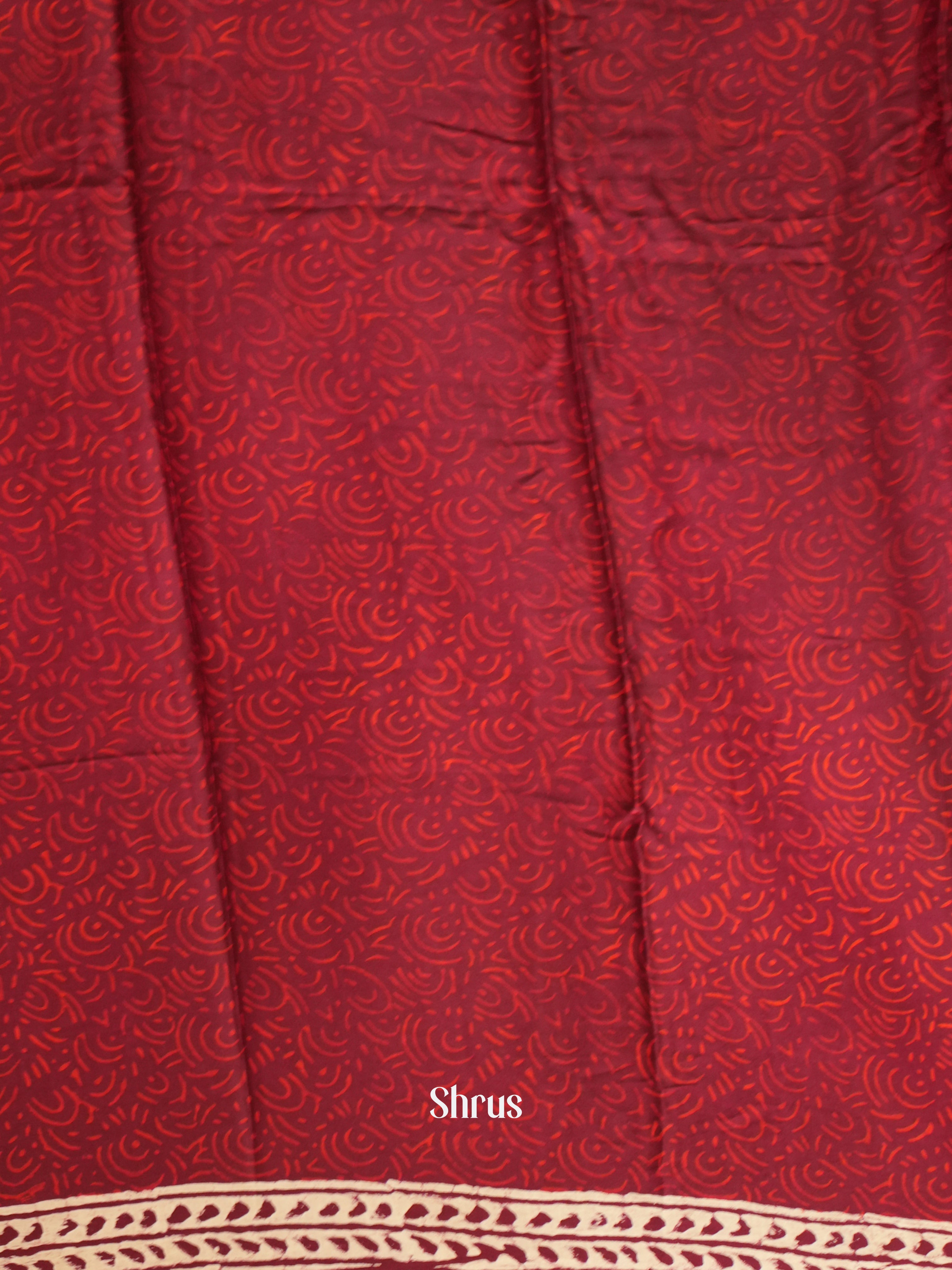 Maroon - Modal Silk Saree - Shop on ShrusEternity.com