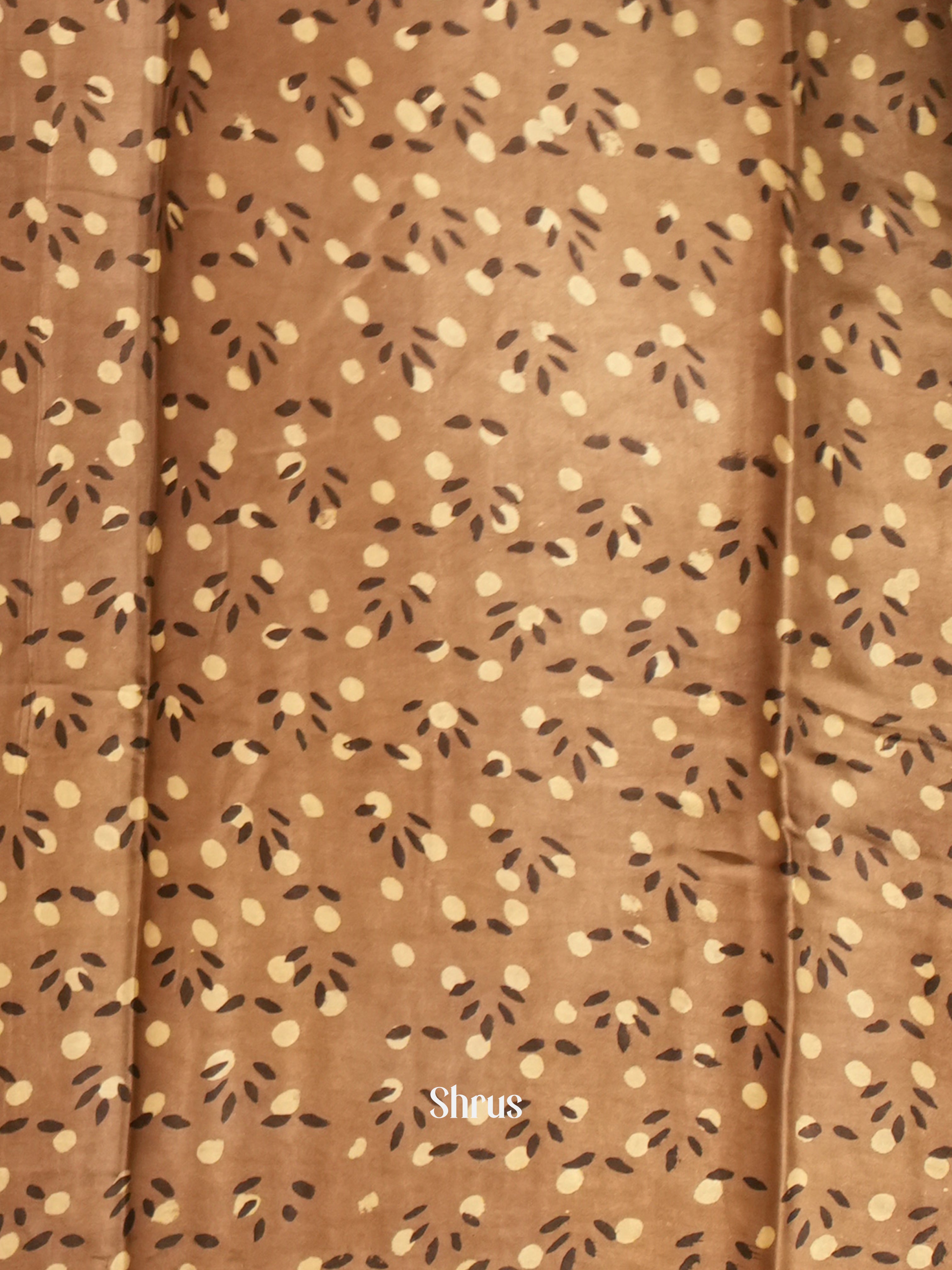 Brown - Modal Silk Saree - Shop on ShrusEternity.com