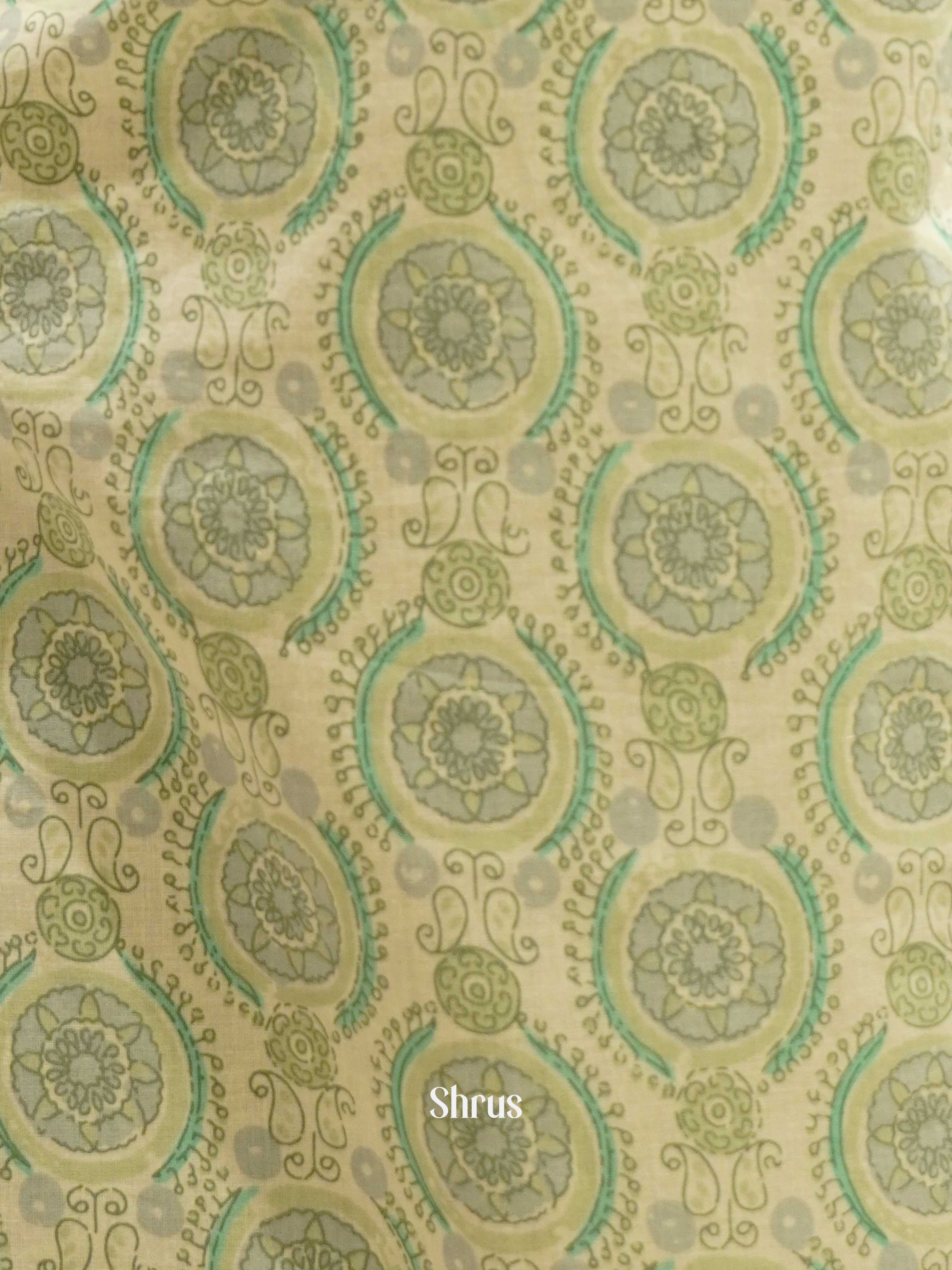 Cream & Green - Readymade Kurti - Shop on ShrusEternity.com