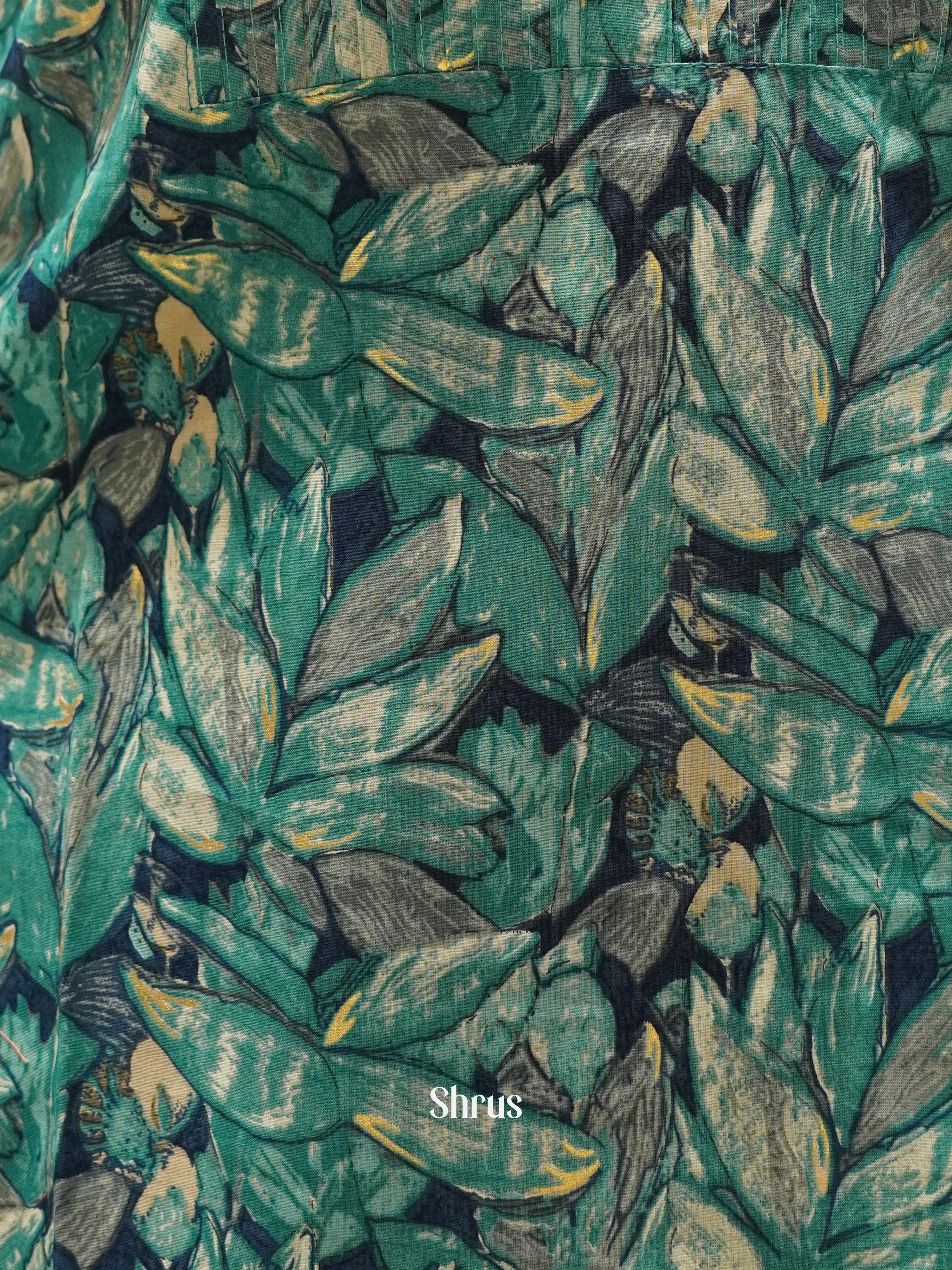 Blue & Green - Readymade Kurti - Shop on ShrusEternity.com