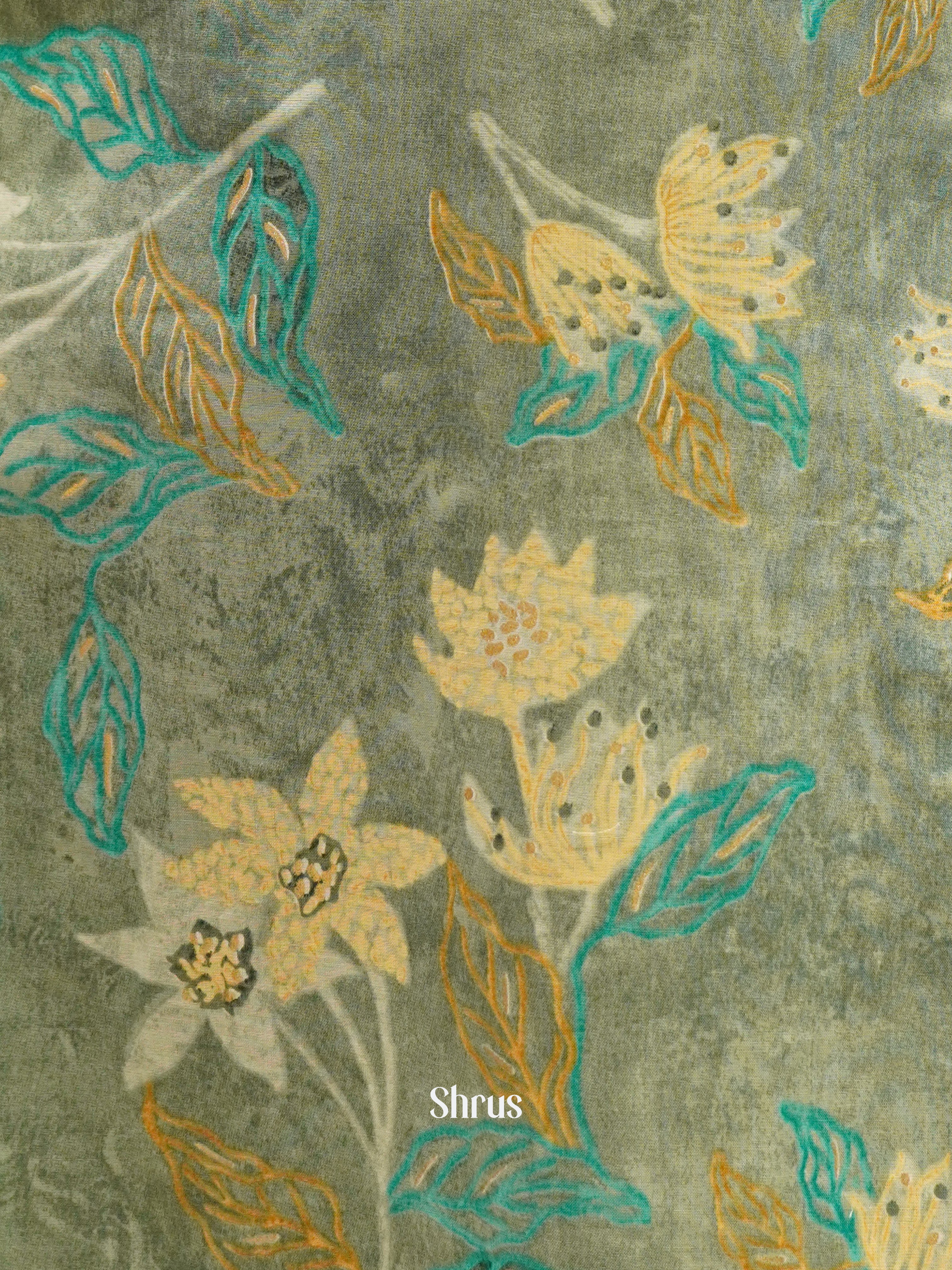 Grey & Blue - Readymade Kurti - Shop on ShrusEternity.com