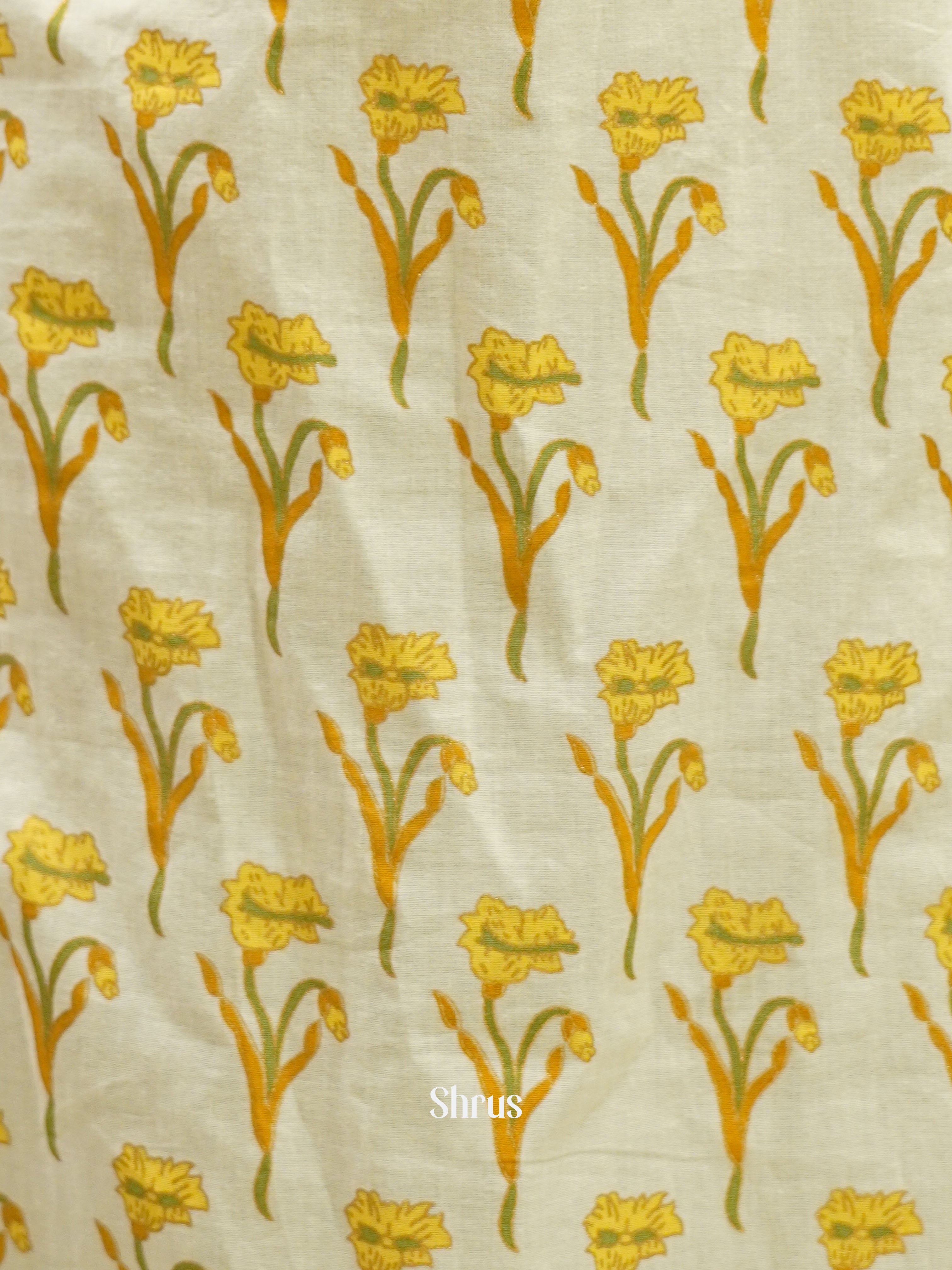 Cream & Yellow - Readymade Kurti - Shop on ShrusEternity.com