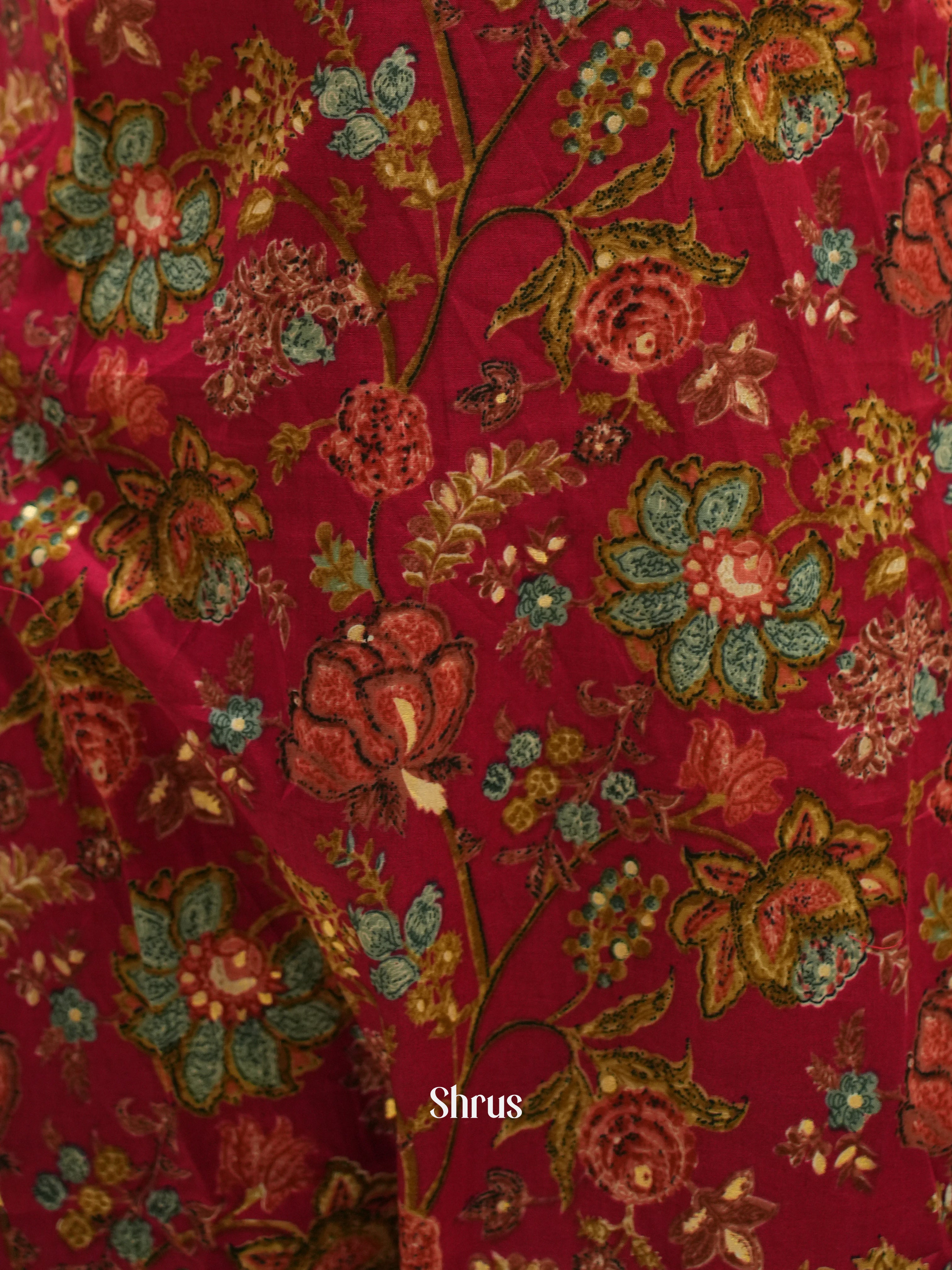 Maroon- Readymade Kurti - Shop on ShrusEternity.com