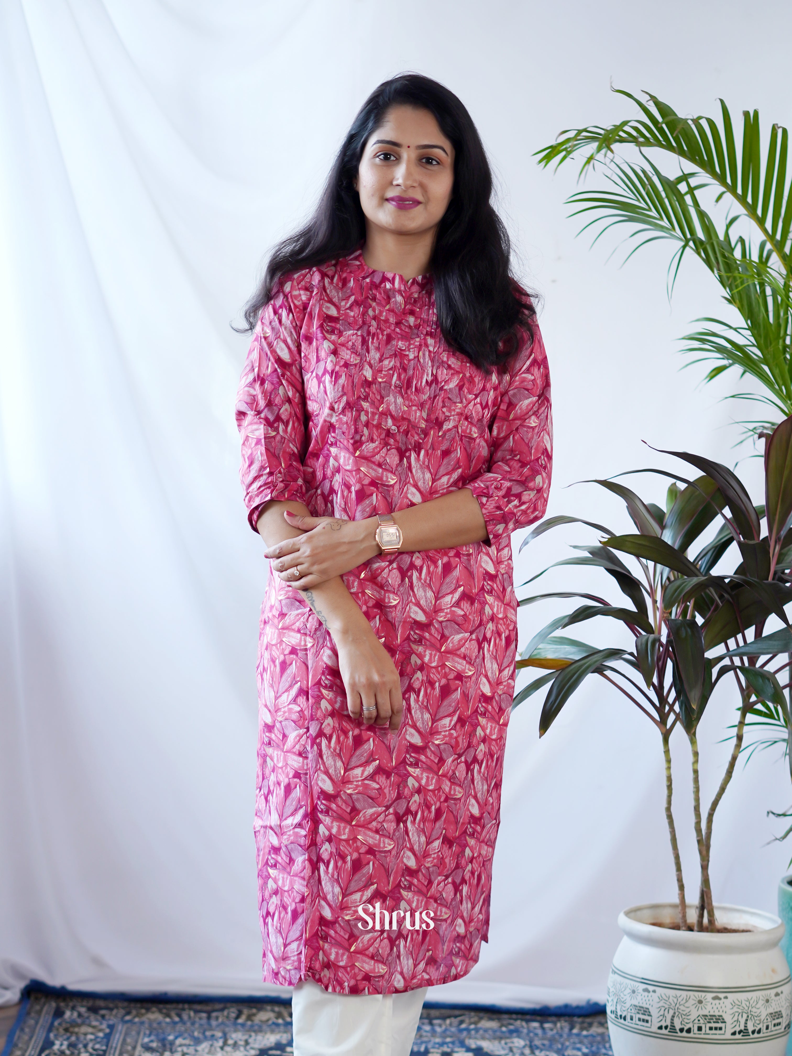 Orange & Red - Readymade Kurti - Shop on ShrusEternity.com