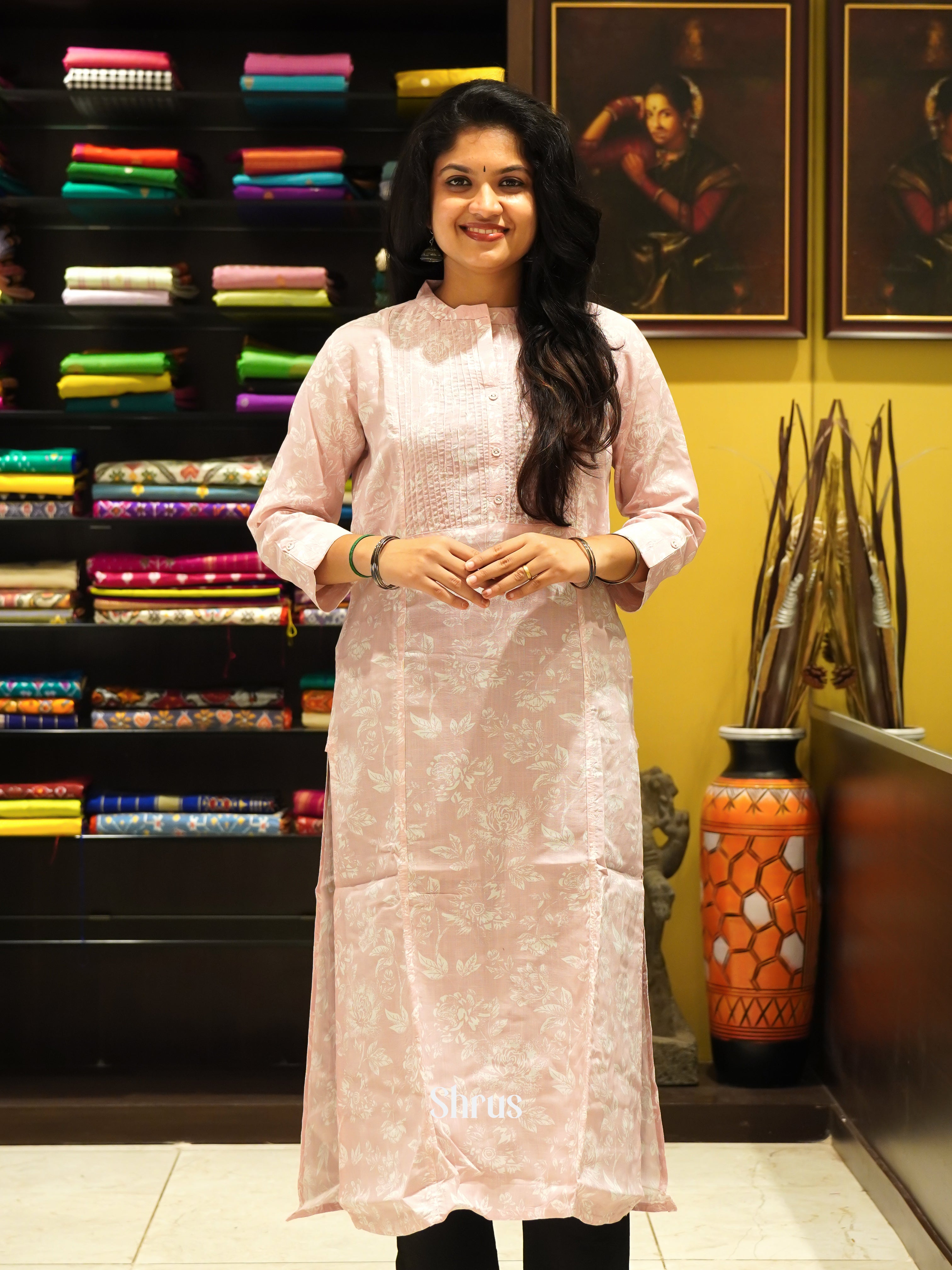Pink- Readymade Kurti - Shop on ShrusEternity.com