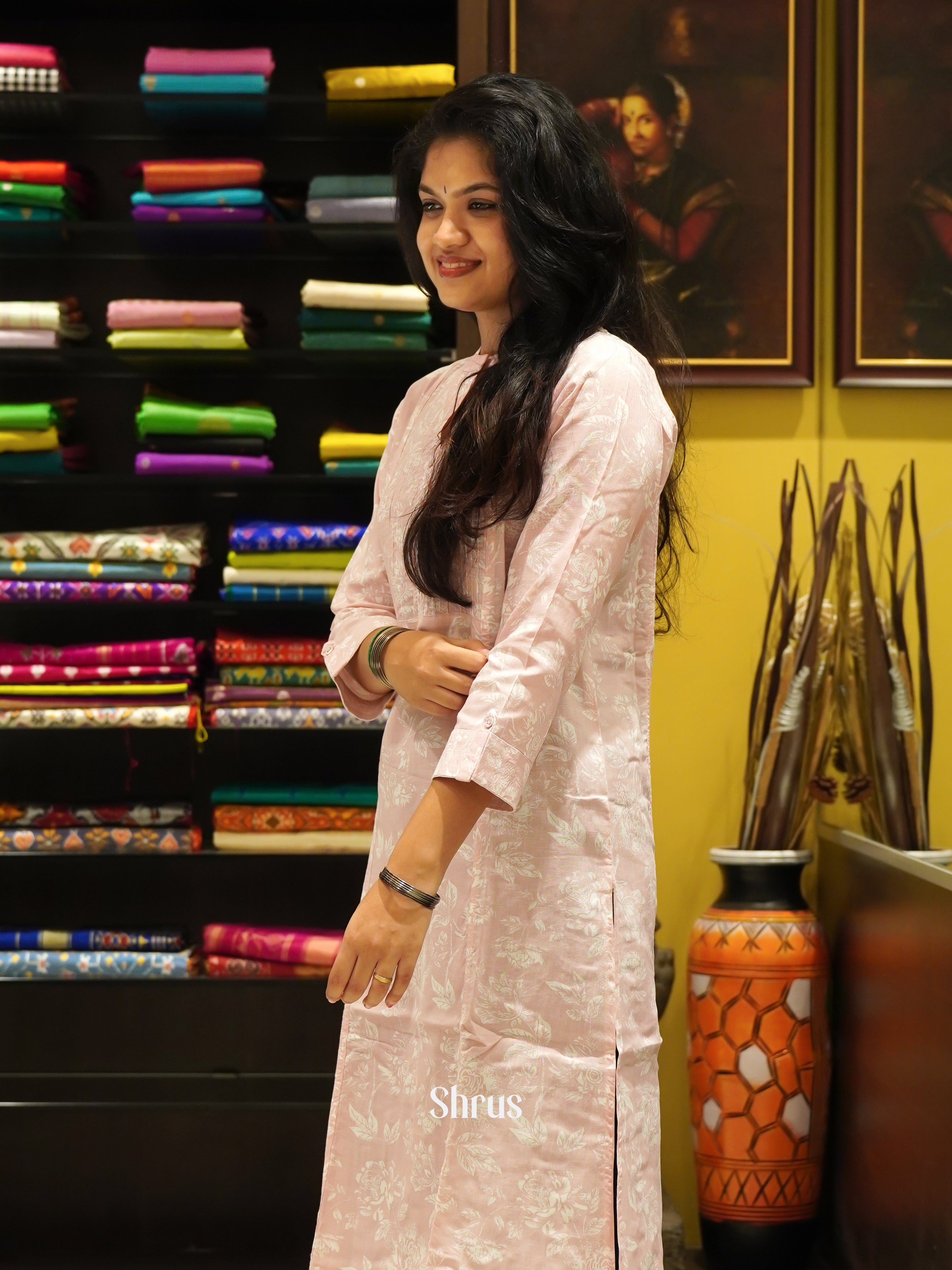 Pink- Readymade Kurti - Shop on ShrusEternity.com