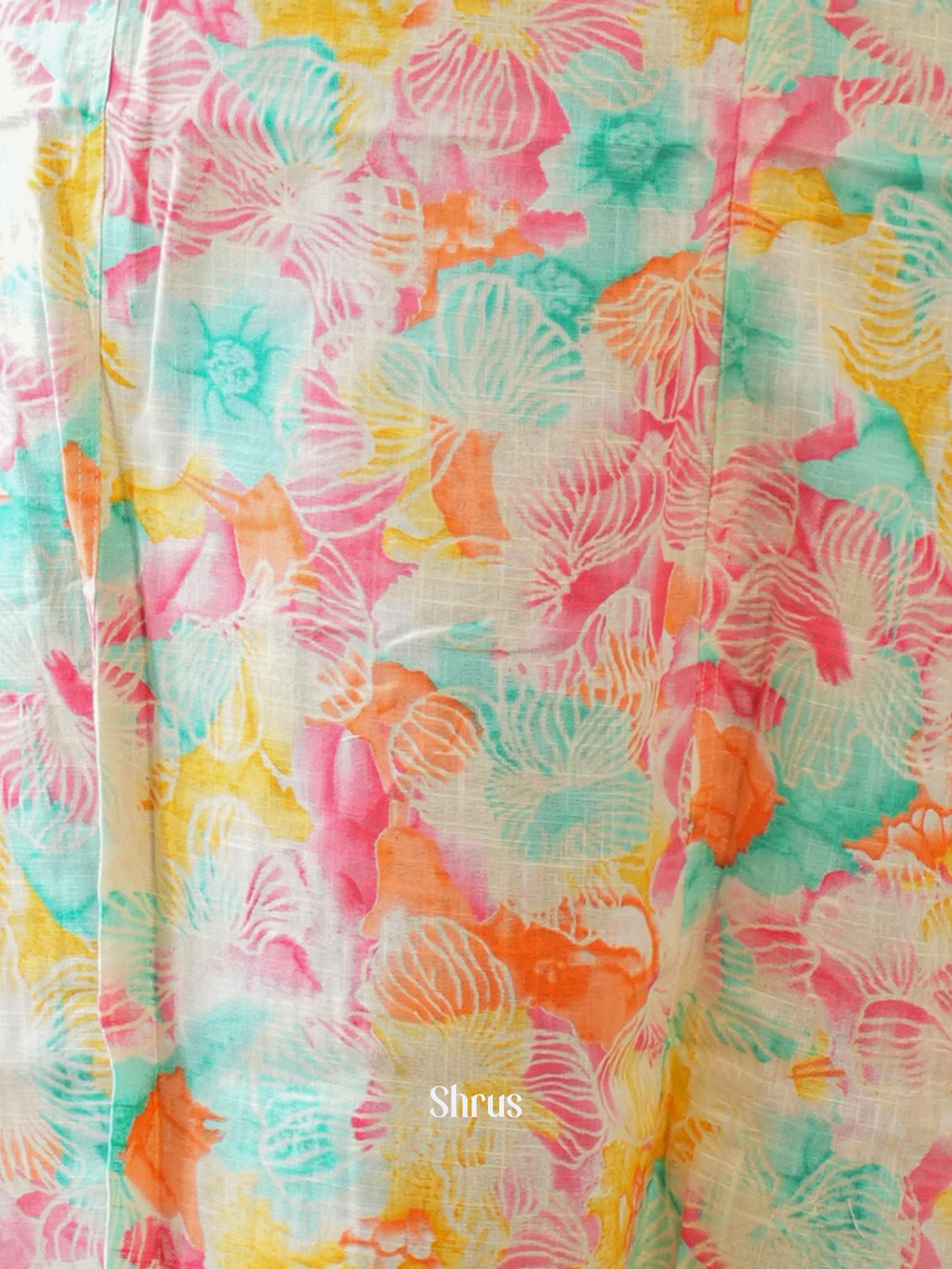 Yellow & Pink- Readymade Kurti - Shop on ShrusEternity.com