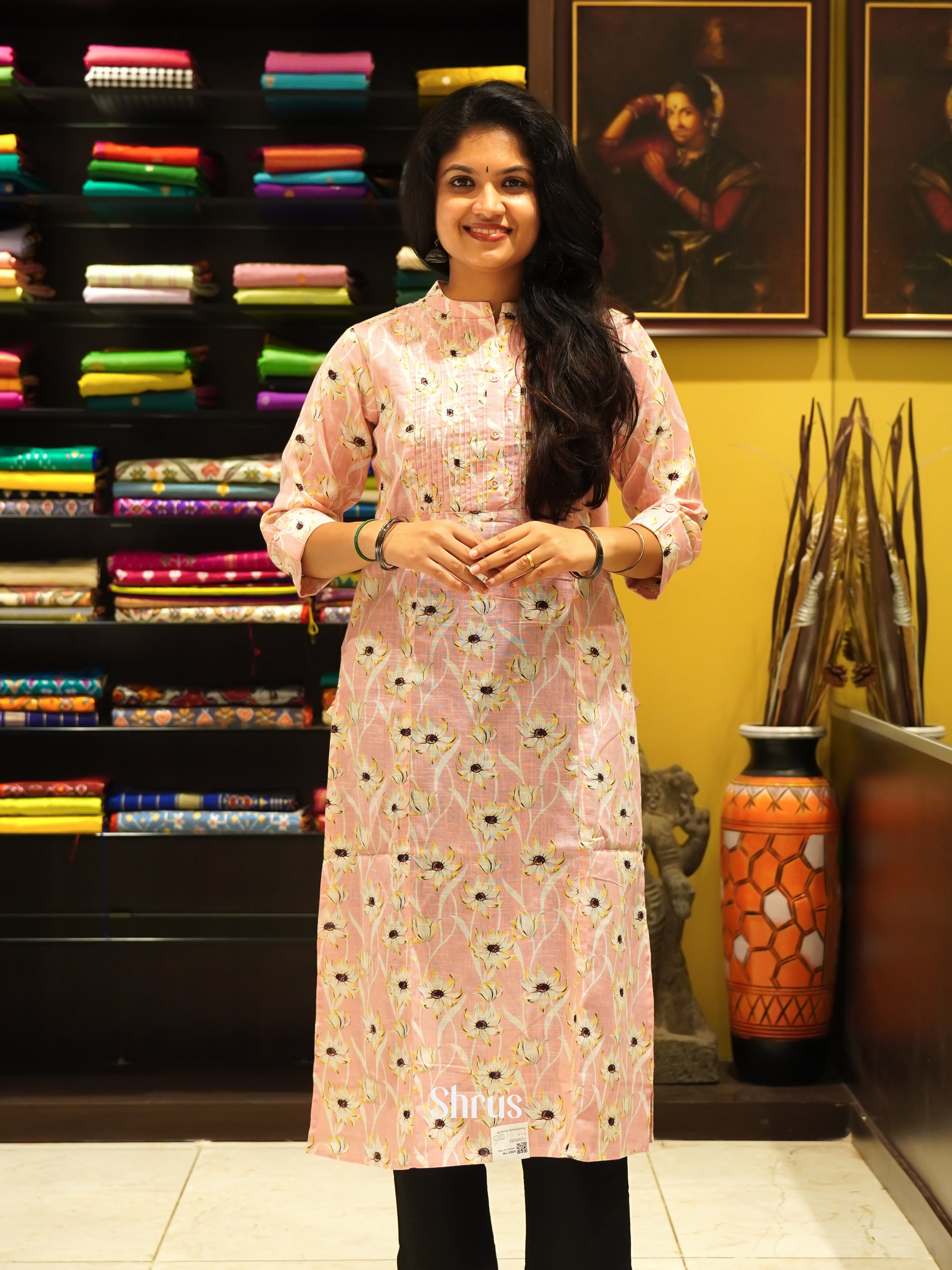 Pink - Readymade Kurti - Shop on ShrusEternity.com