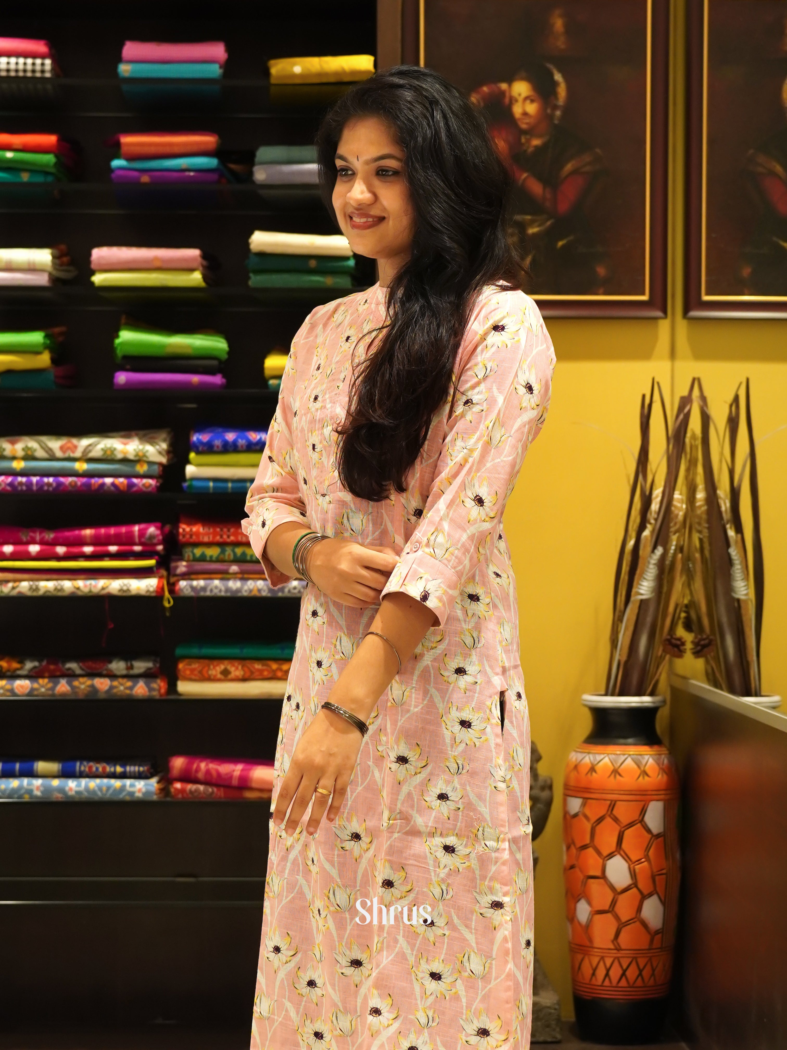 Pink - Readymade Kurti - Shop on ShrusEternity.com