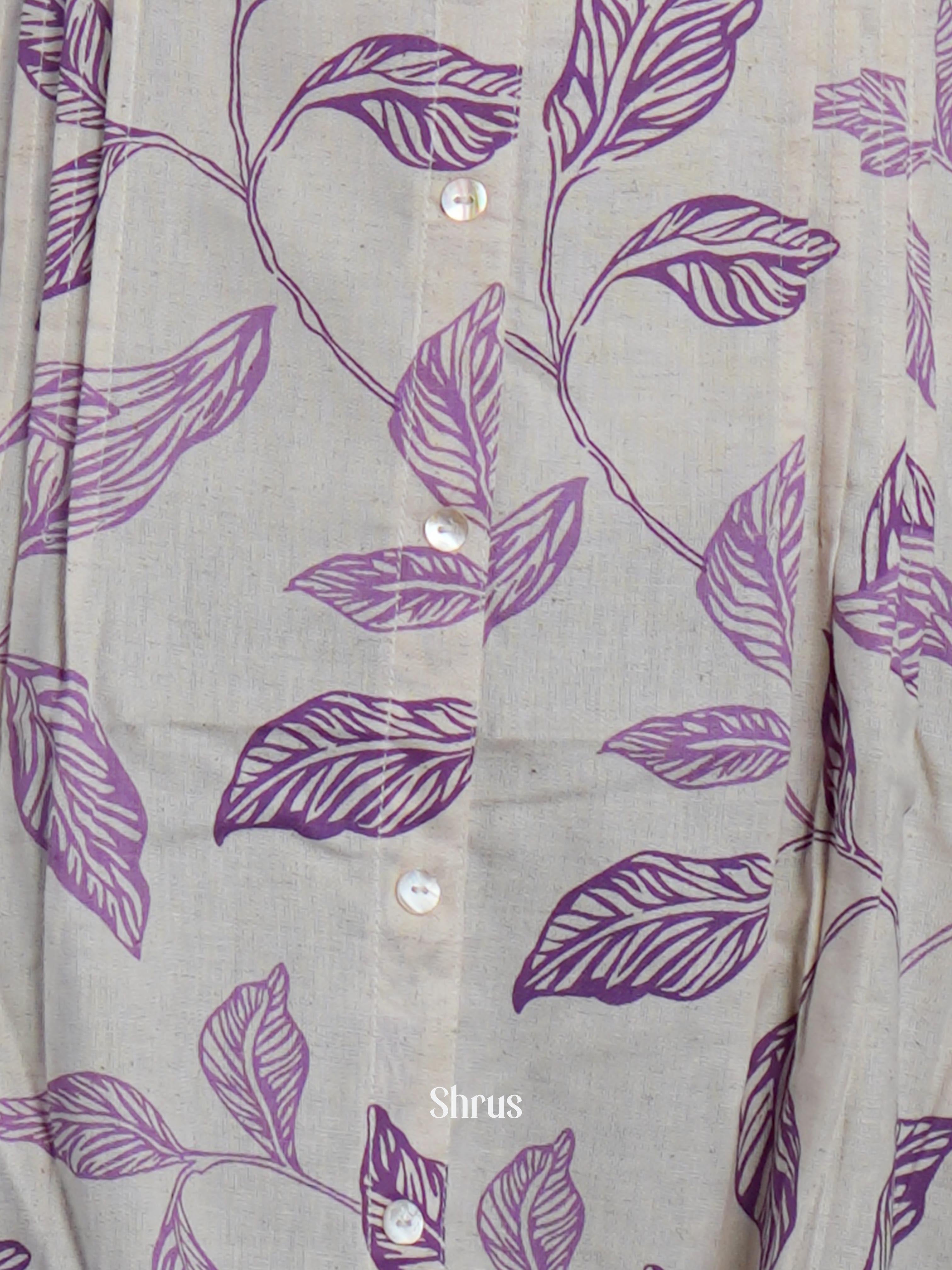 White & Purple - Readymade Kurti - Shop on ShrusEternity.com