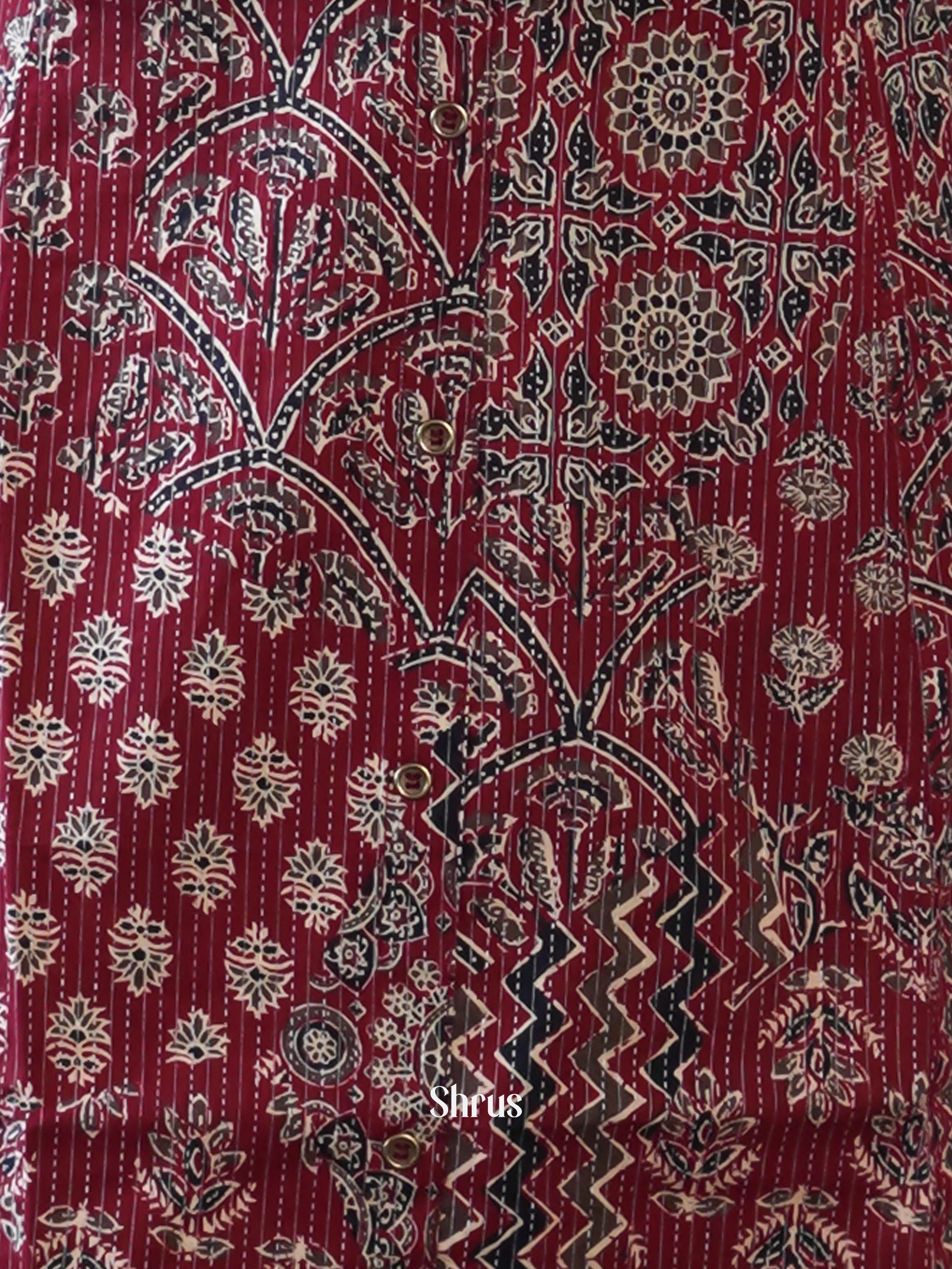 Maroon - Readymade kurti - Shop on ShrusEternity.com