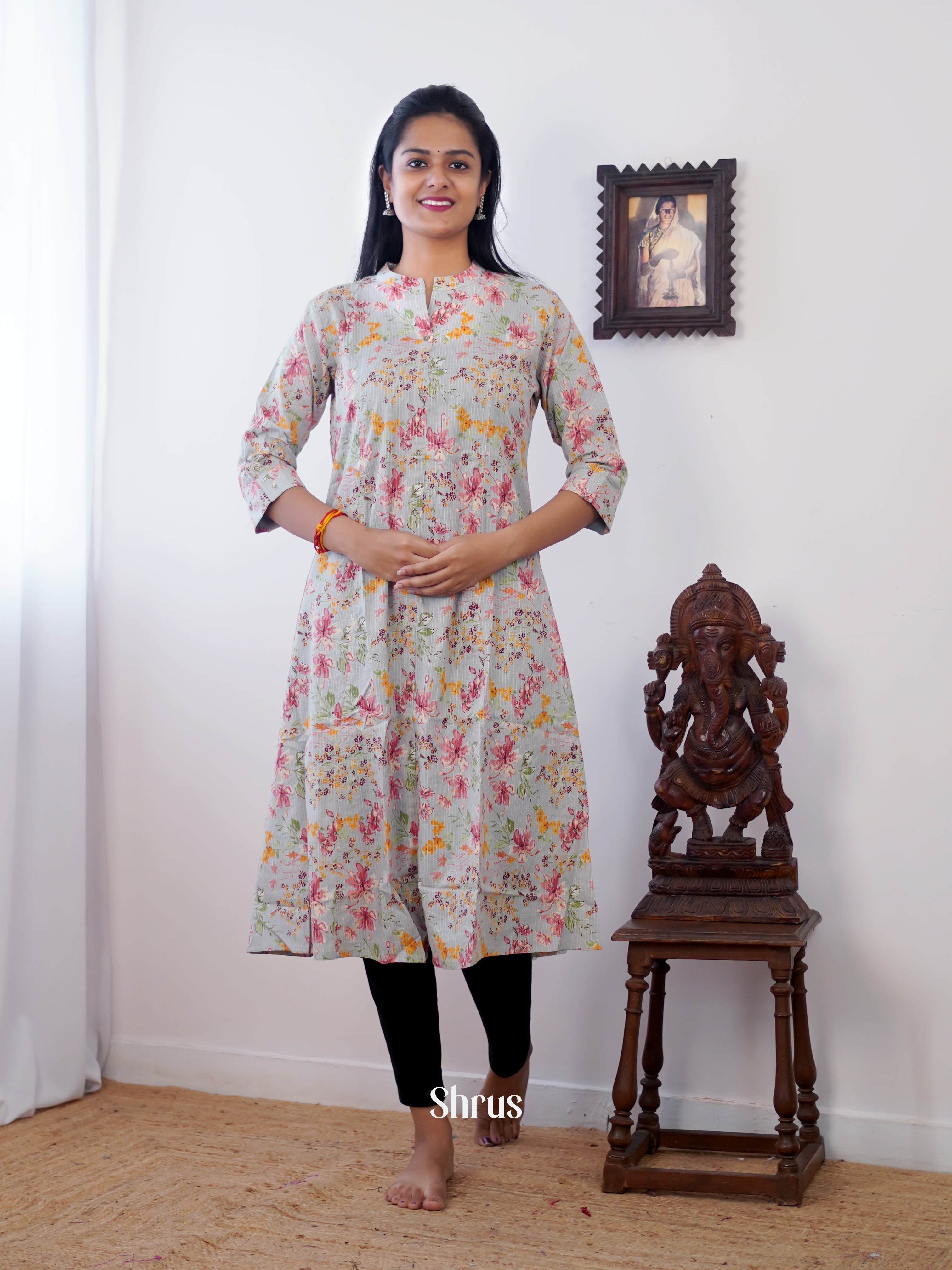 Green & Pink - Readymade Kurti - Shop on ShrusEternity.com