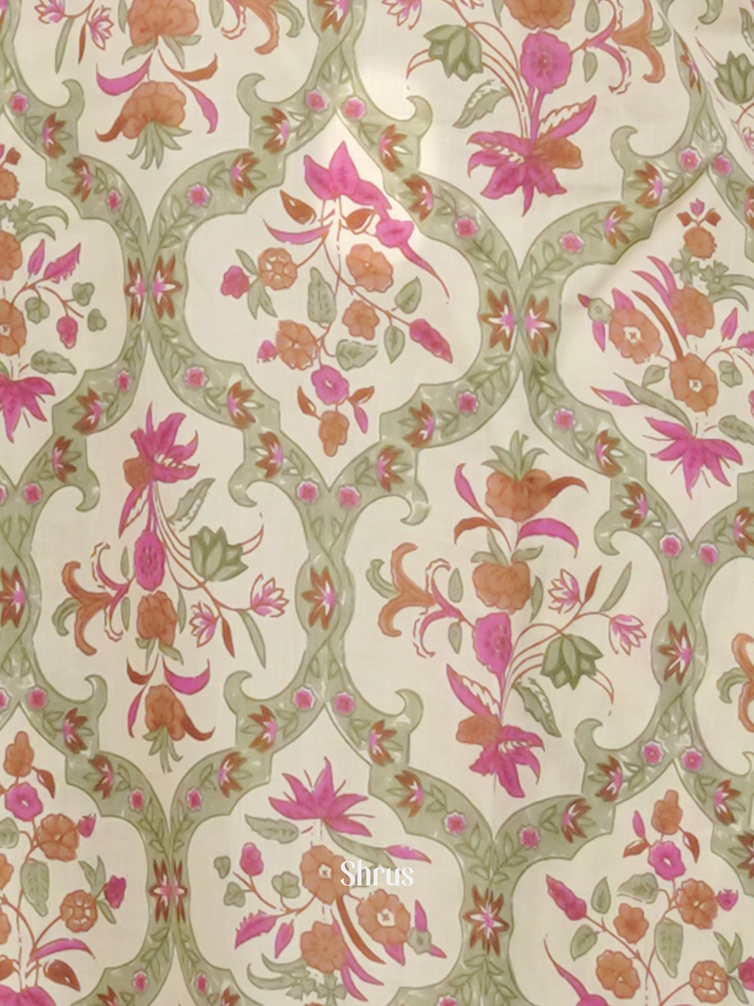 Cream & Green - 2 pc printed Readymade Suits - Shop on ShrusEternity.com