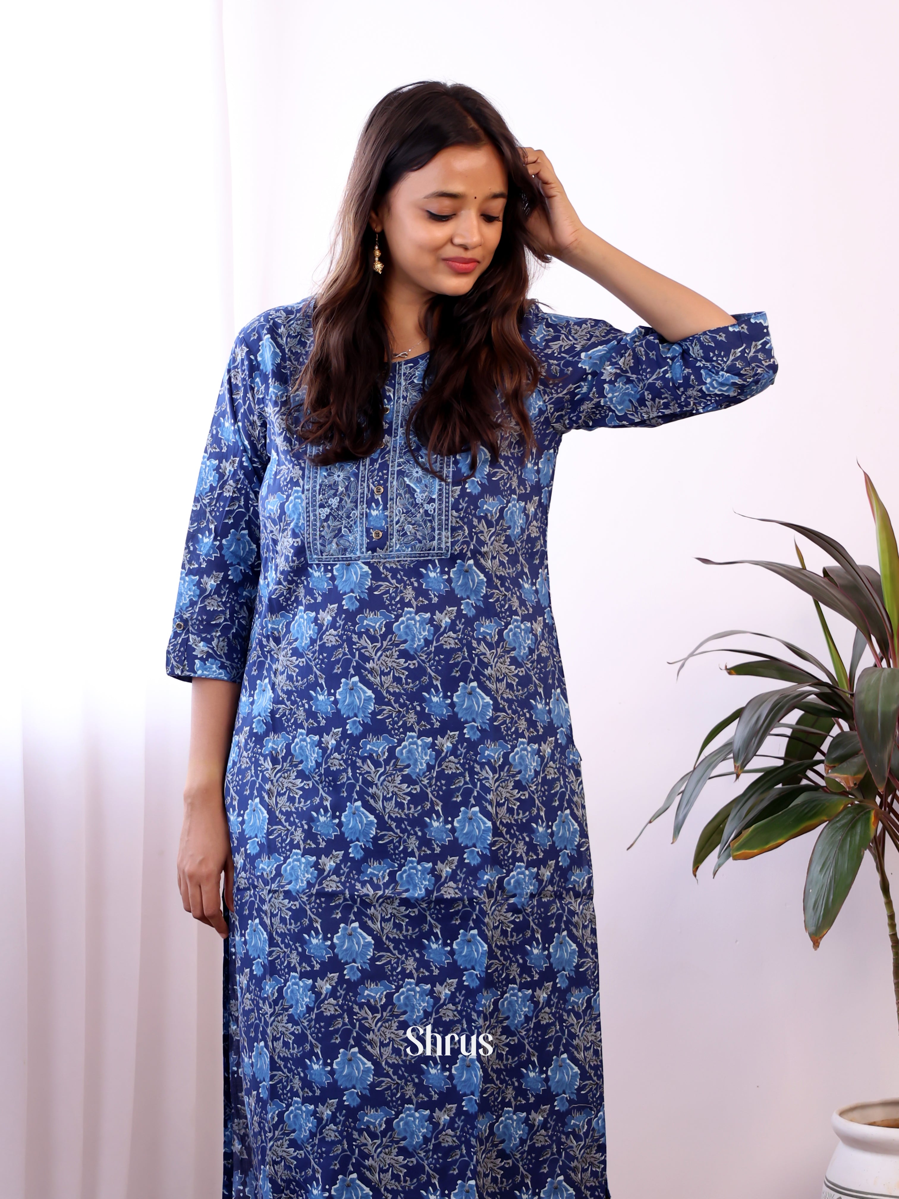 Blue -2pc Readymade Suits - Shop on ShrusEternity.com