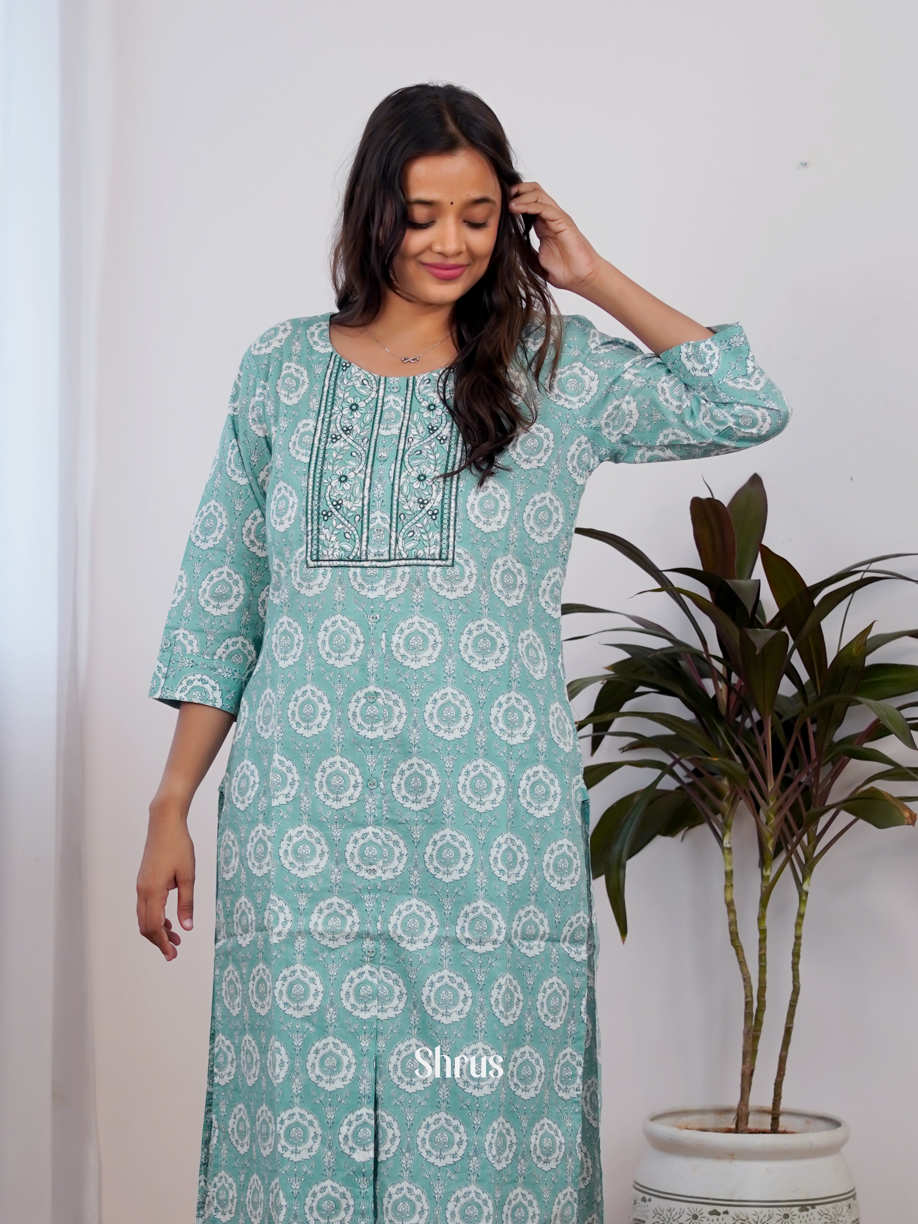 Teal - 2pc Casual Readymade Suits - Shop on ShrusEternity.com
