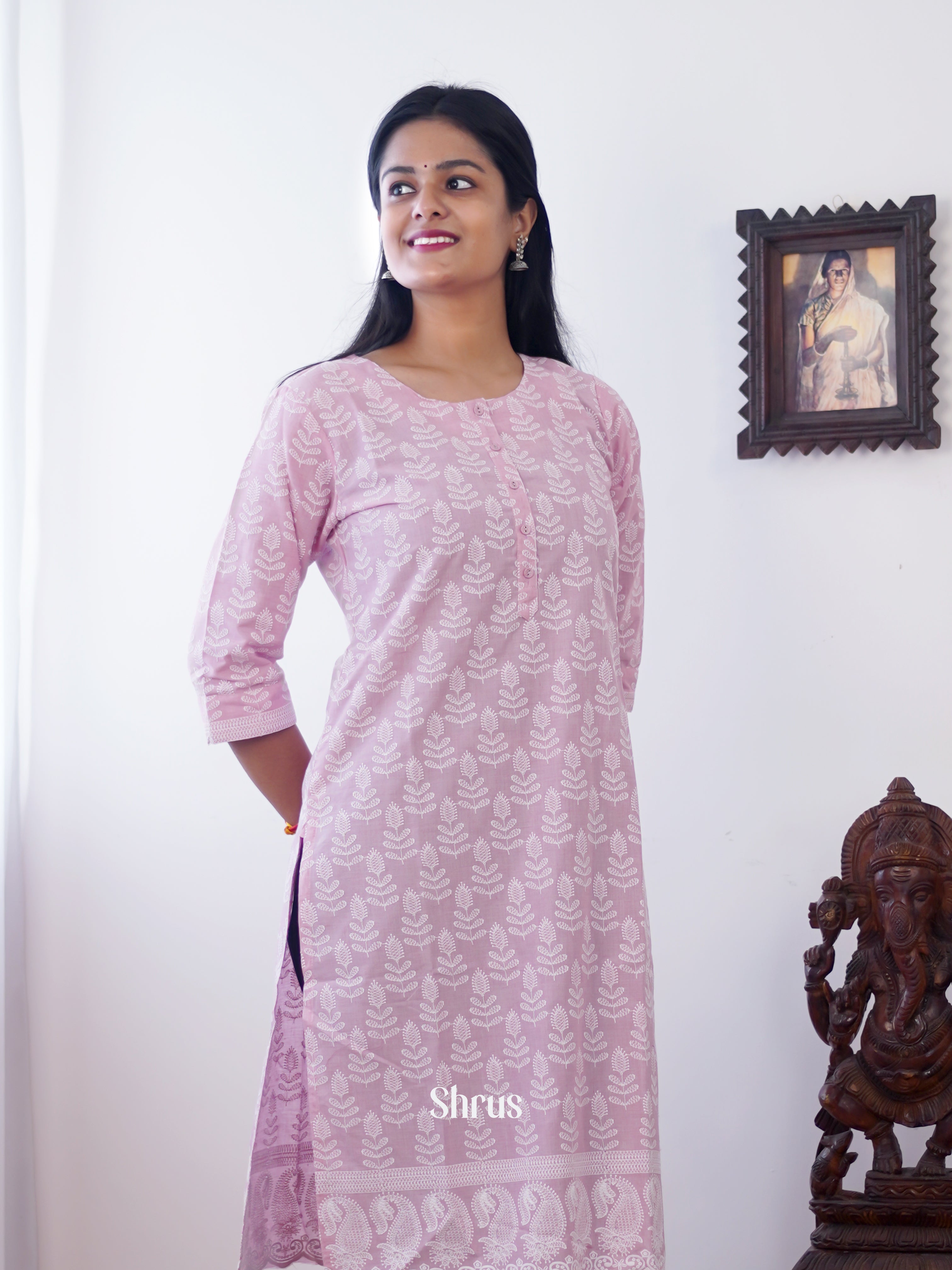 Pink - Readymade Kurti - Shop on ShrusEternity.com