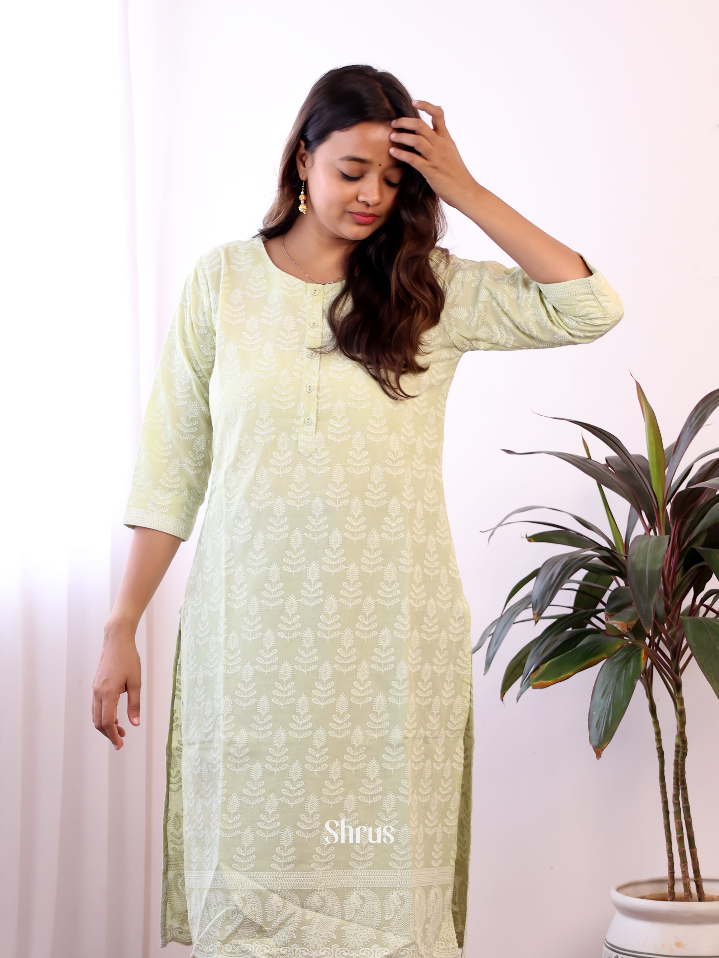 Lite Green - Readymade kurti - Shop on ShrusEternity.com